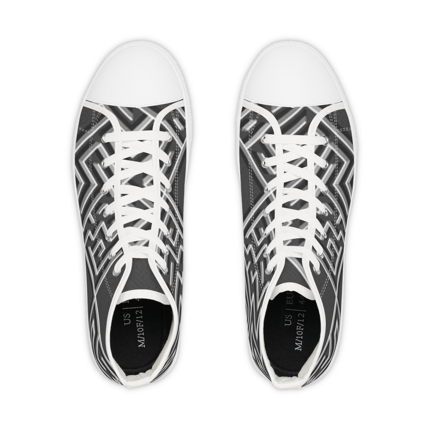 Stylish Black and White High Top Sneakers for Men