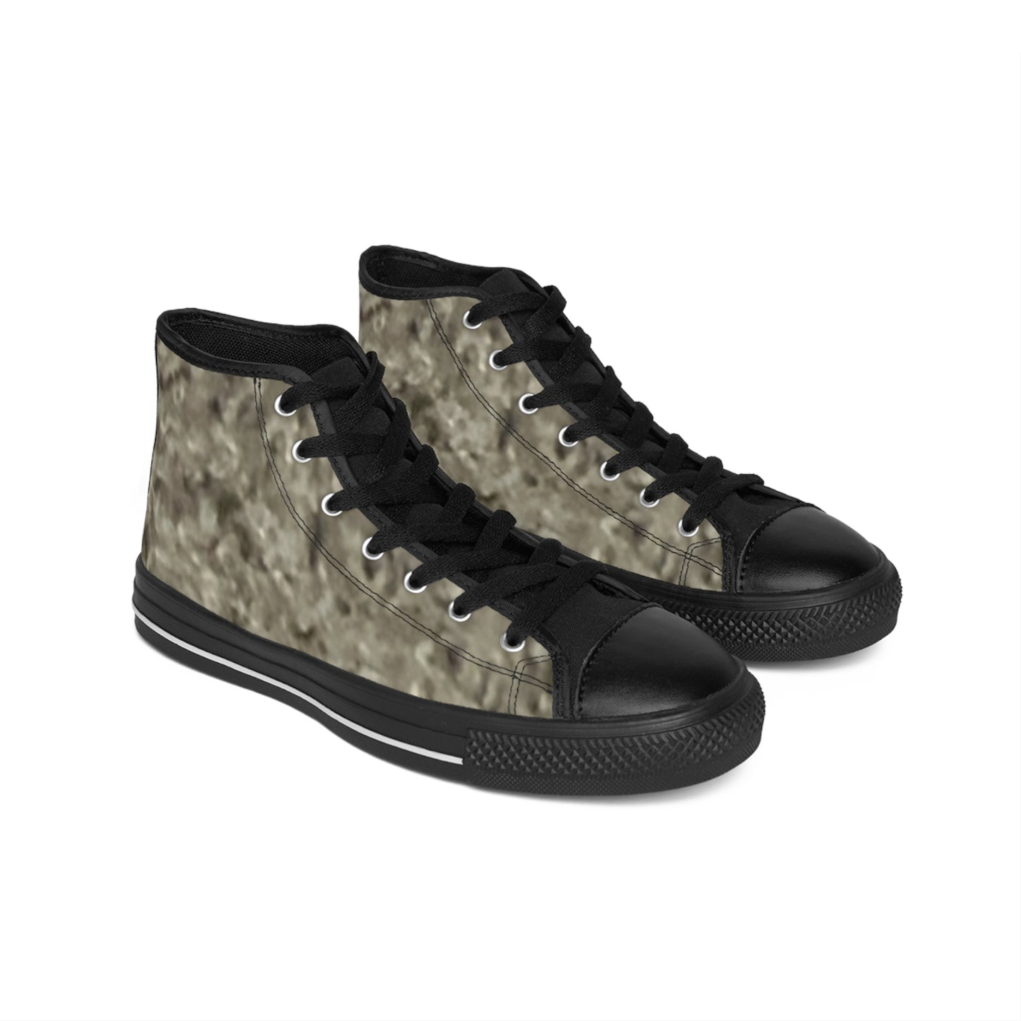 Men's Classic Sneakers - Urban Vibe High-Tops with Cool Texture Design