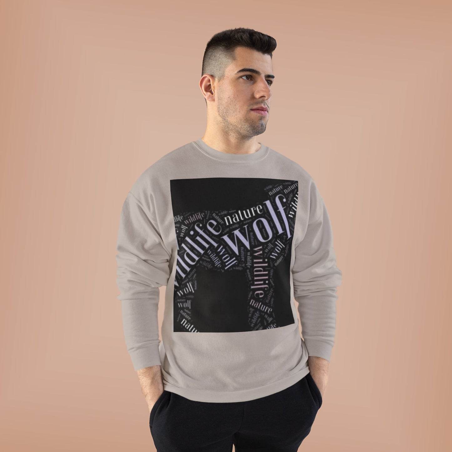 Unisex Eco-Friendly Wolf Graphic Crewneck Sweatshirt - Nature Lover Gift