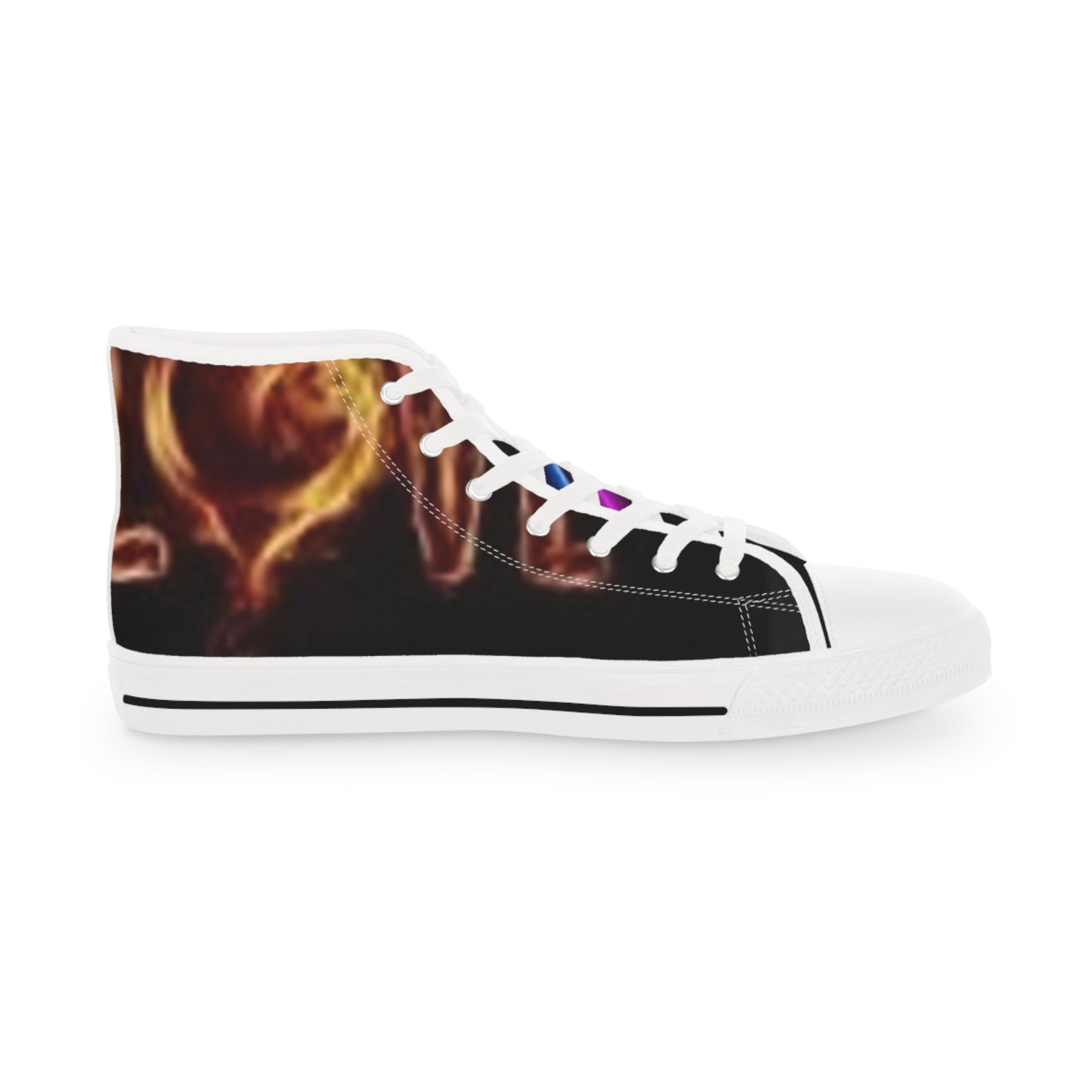 Men's High Top Flame-Print Sneakers - Stylish & Trendy Footwear