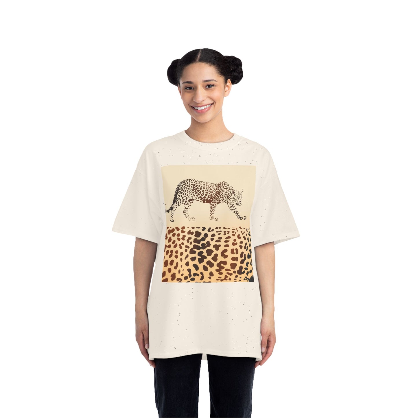 Wild Leopard Print Short-Sleeve T-Shirt for Animal Lovers