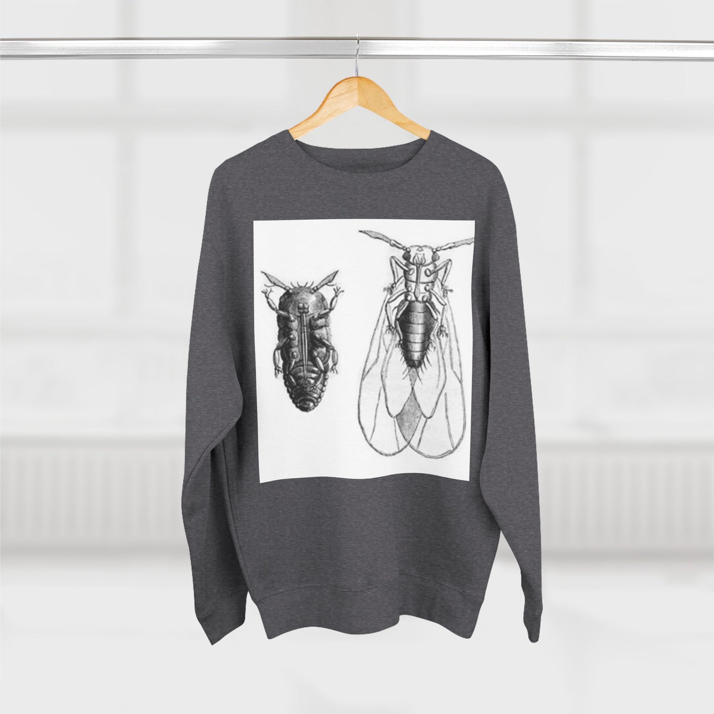 Unisex Insect Art Crewneck Sweatshirt - Nature Lovers Gift
