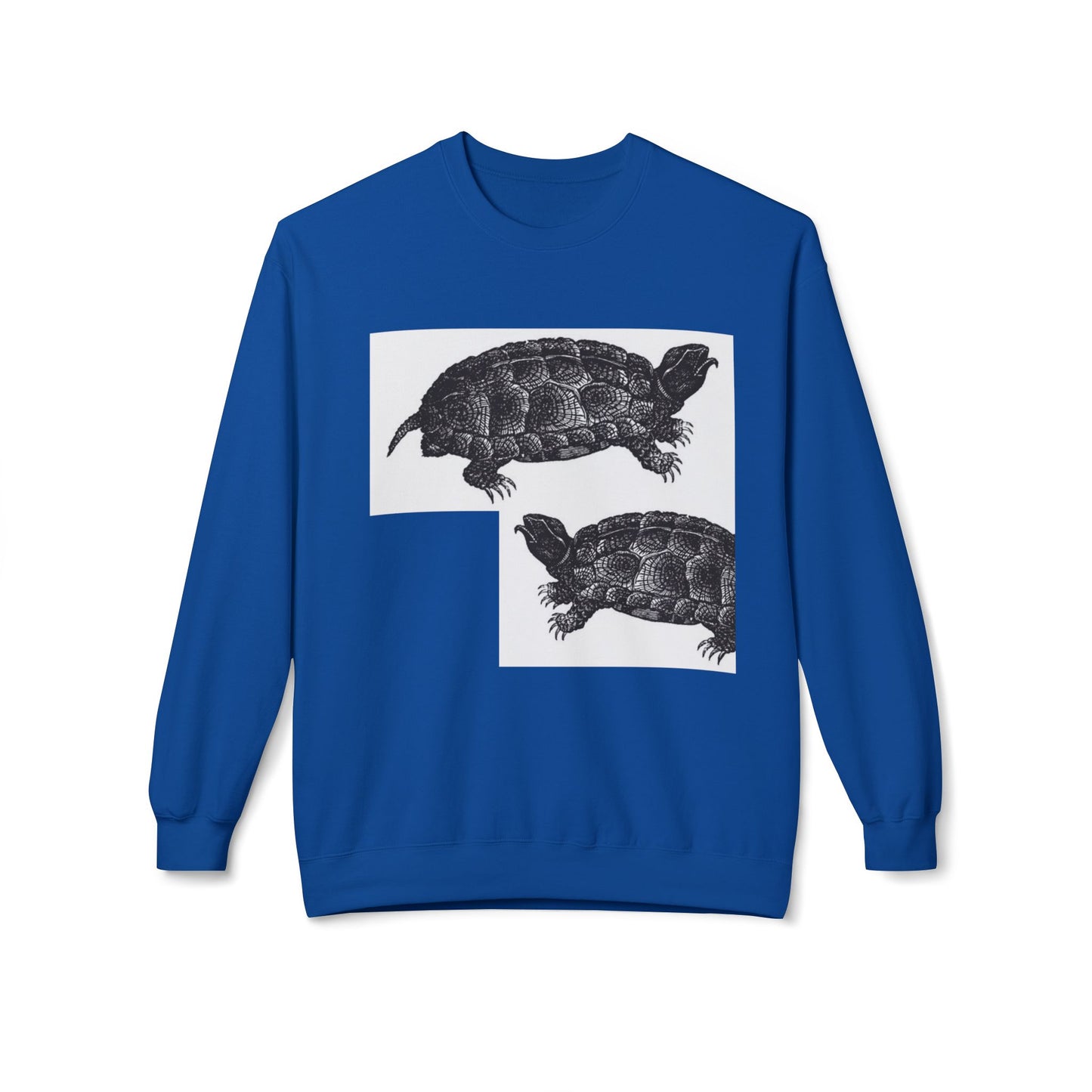 Vintage Turtle Graphic Fleece Crewneck Sweatshirt