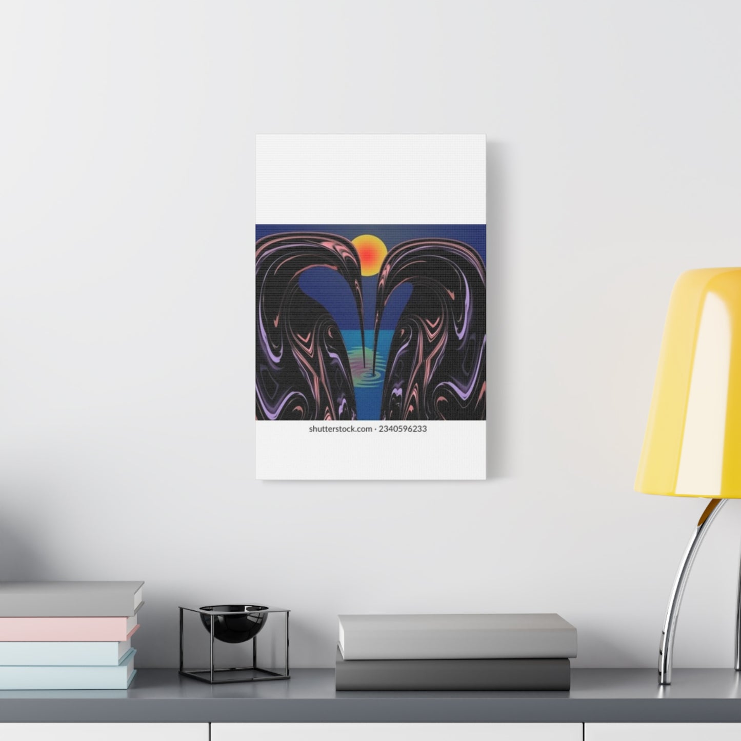 Romantic Abstract Canvas Art - Heart-Shaped Design for Home Decor