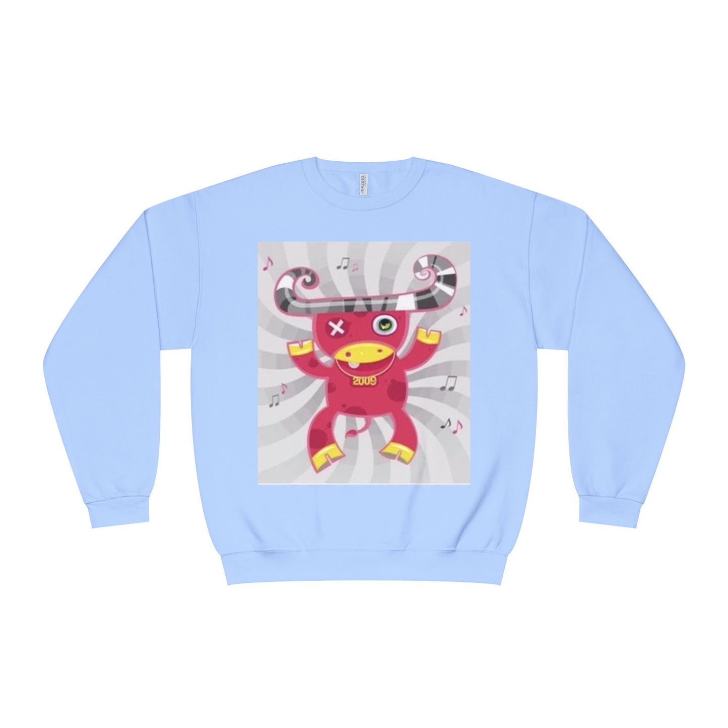 Fun Cartoon Monster Crewneck Sweatshirt - Unisex