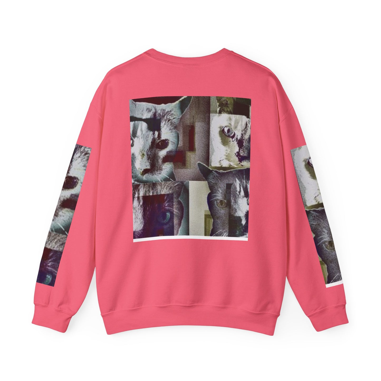 Cozy Cat Lover Crewneck Sweatshirt - Artistic Feline Design
