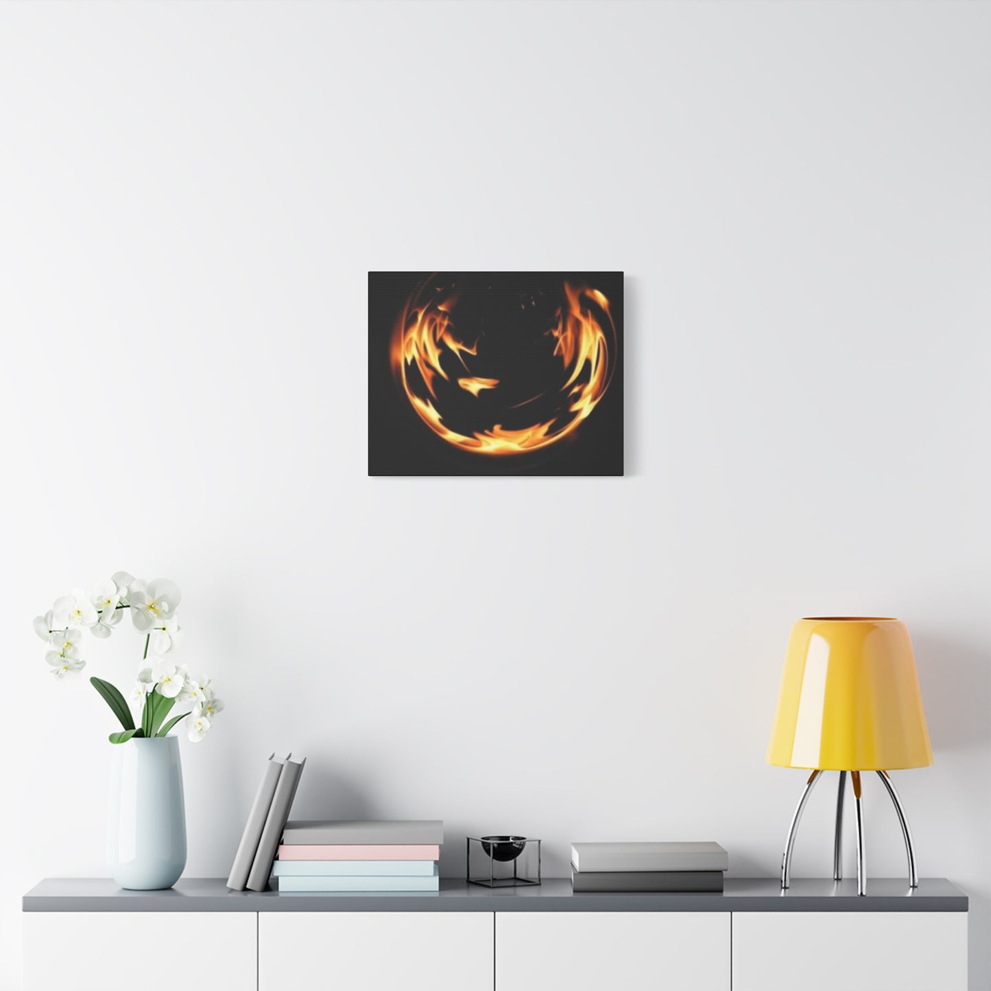 Fire Swirl Matte Canvas Art - Stretched 1.25" Gallery Wrap