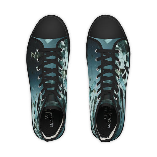 Stylish Men's High Top Sneakers with Abstract Design – Perfect for Casual Wear and Gifts