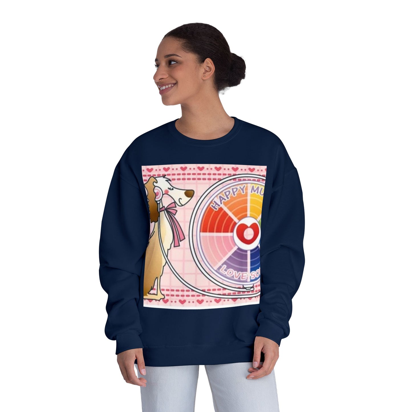 Happy Mood Love Sound Unisex Crewneck Sweatshirt