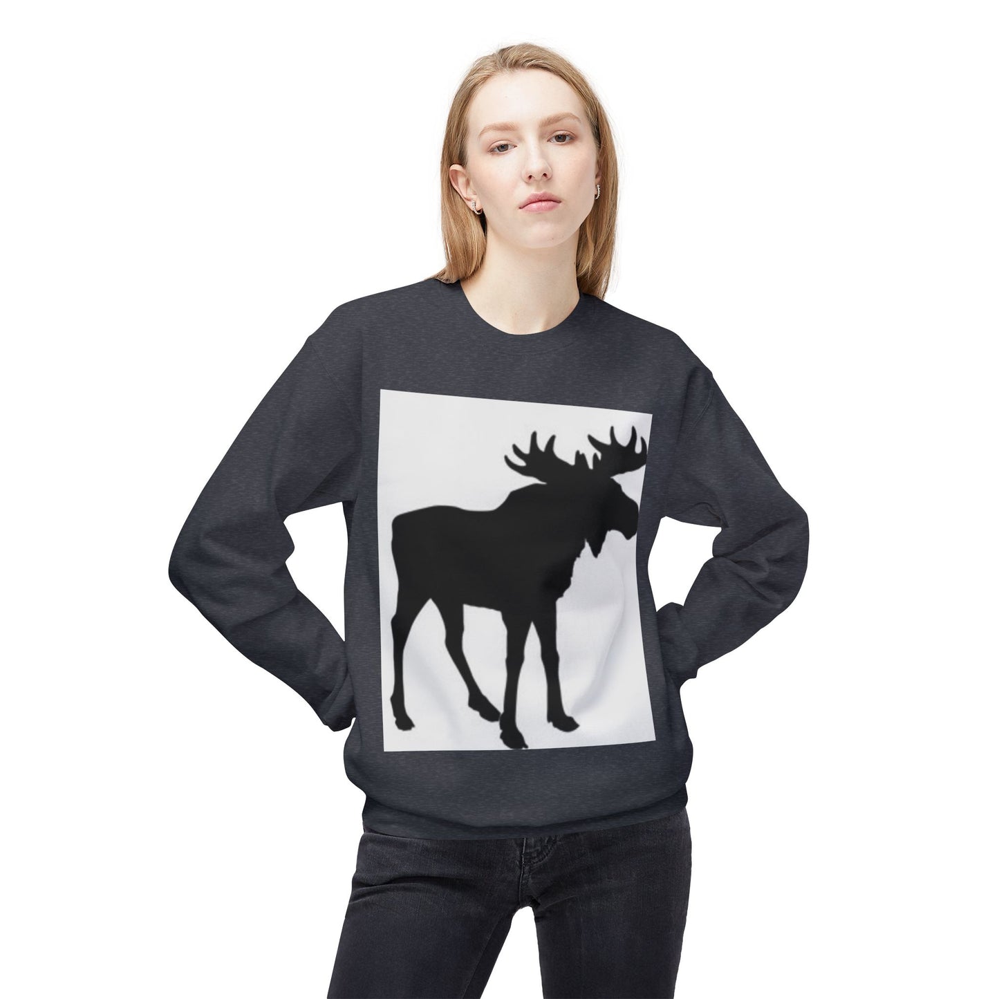 Whimsical Softstyle Fleece Crewneck Sweatshirt - Pink Rattle Design