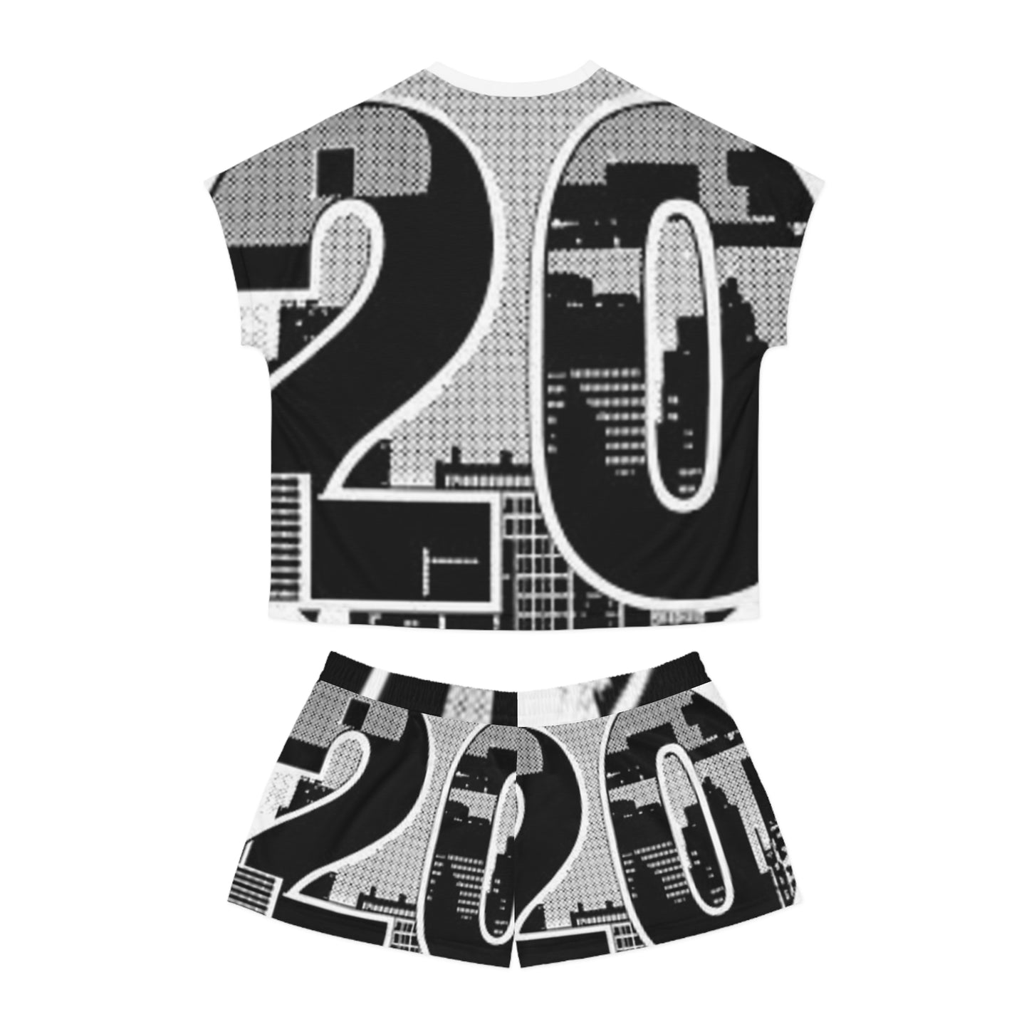 Cityscape 2020 Women's Short Pajama Set - Comfortable Sleepwear for Modern Dreamers
