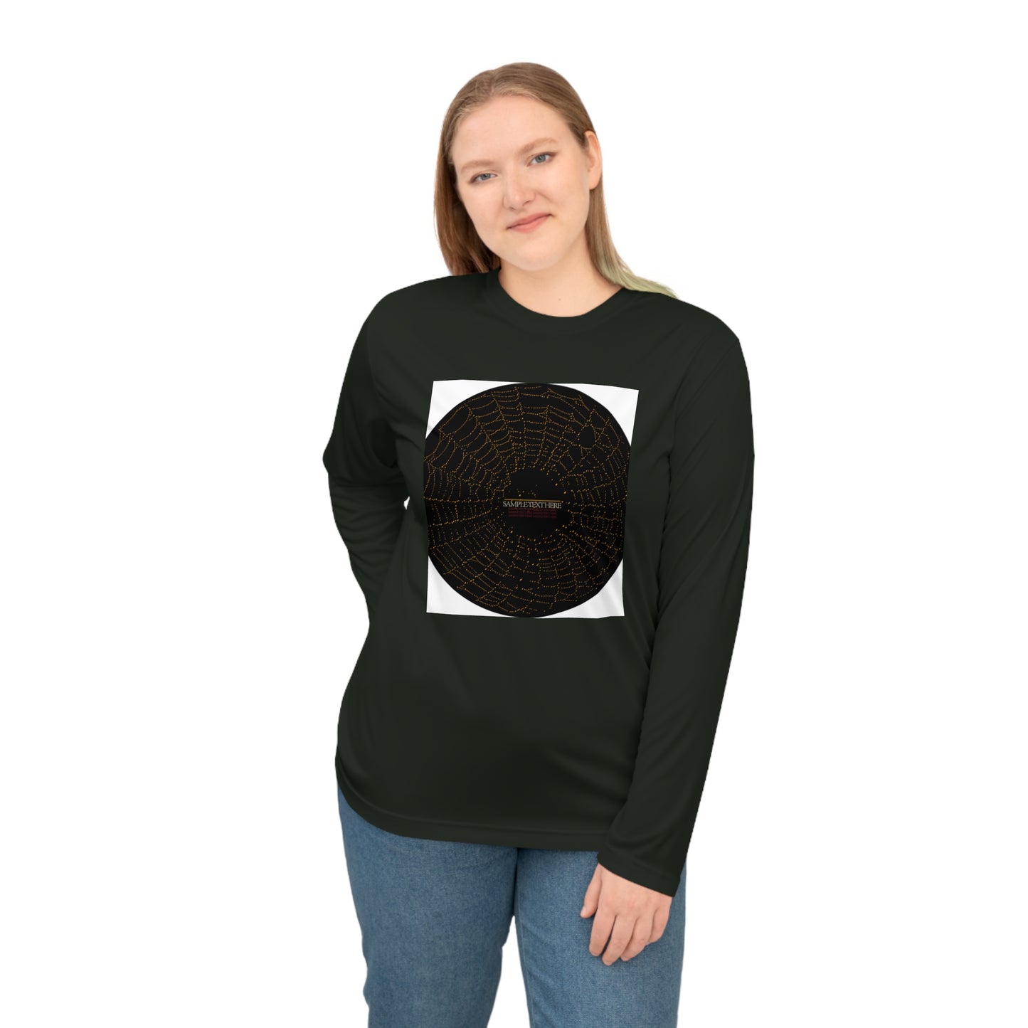 Unisex Performance Long Sleeve Shirt - Spider Web Design for Active Lifestyle