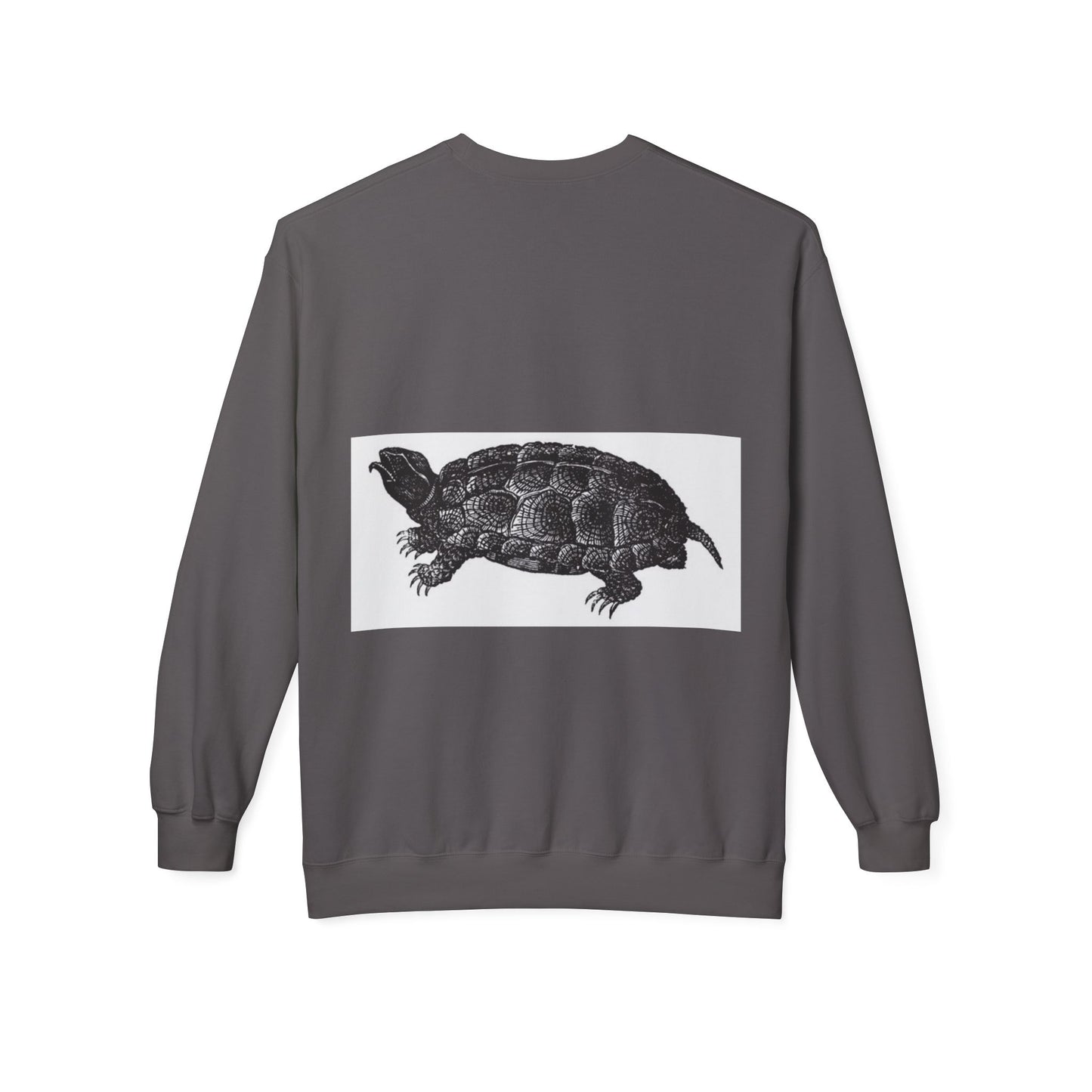 Turtle Design Unisex Fleece Crewneck Sweatshirt - Chill Vibes, Perfect Gift for Nature Lovers