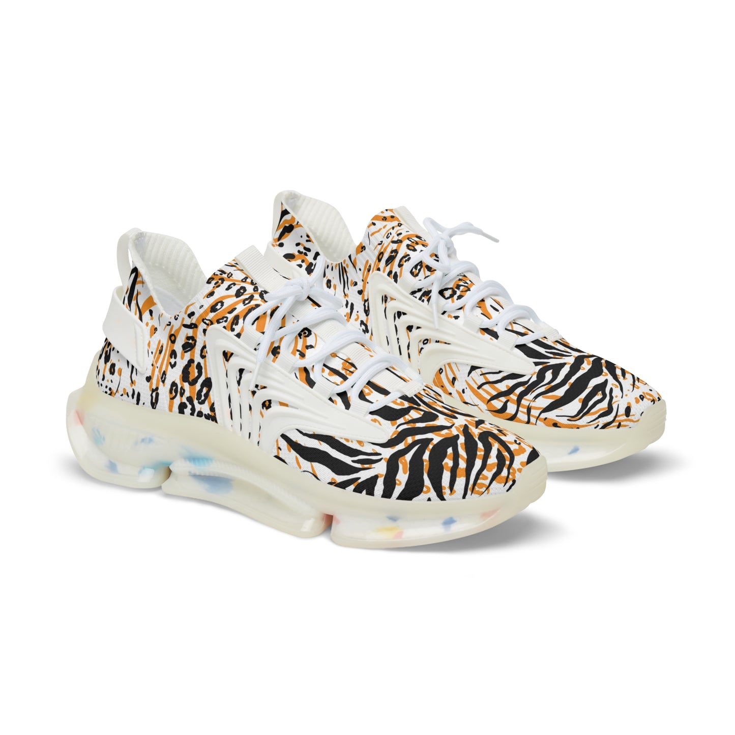 Wild Style Men's Mesh Sneakers - Lightweight and Stylish Jungle Print