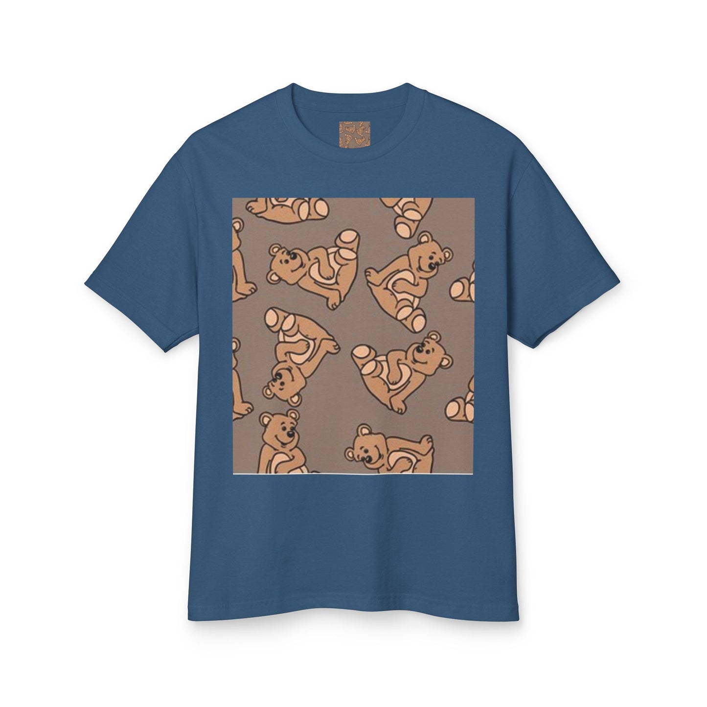 Cute Bear Print Unisex Heavyweight Tee - Perfect for Gifts & Casual Outfits