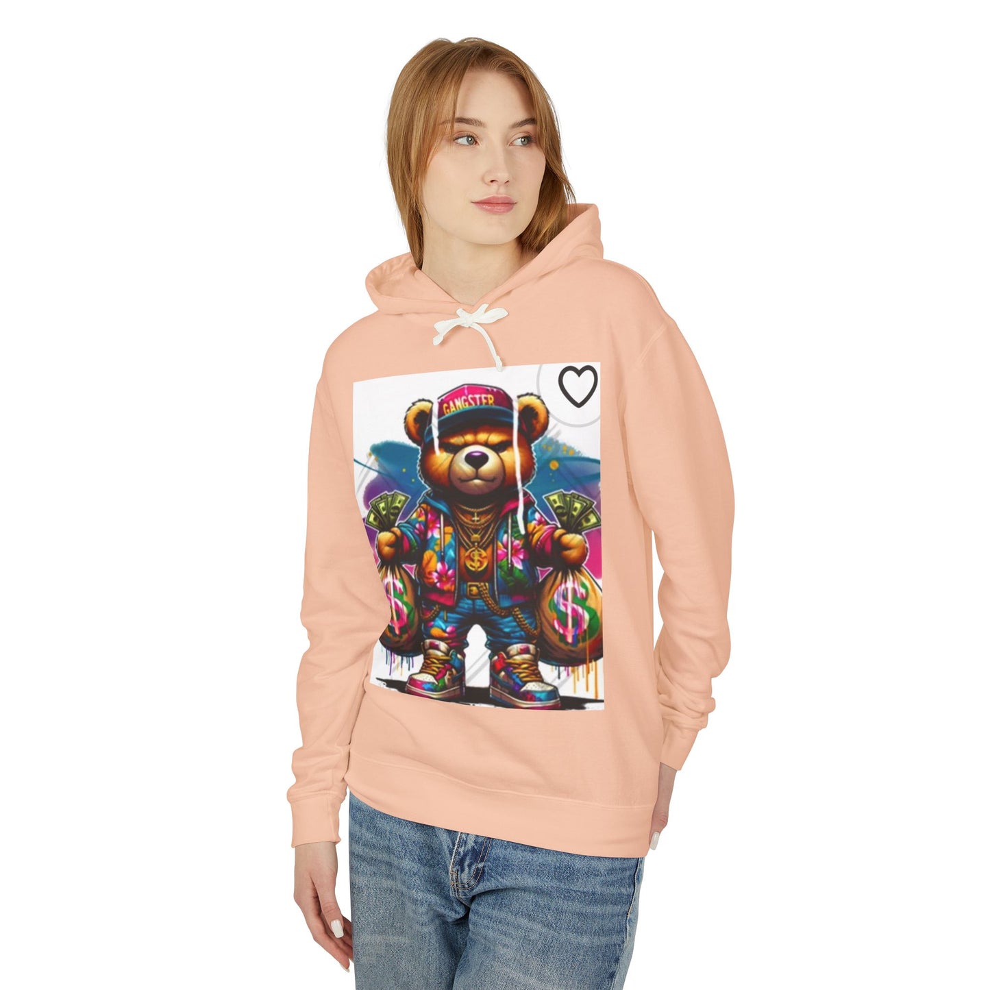 Trendy Bear Money Sweatshirt - Unisex Lightweight Hoodie for Gamers & Streetwear Fans