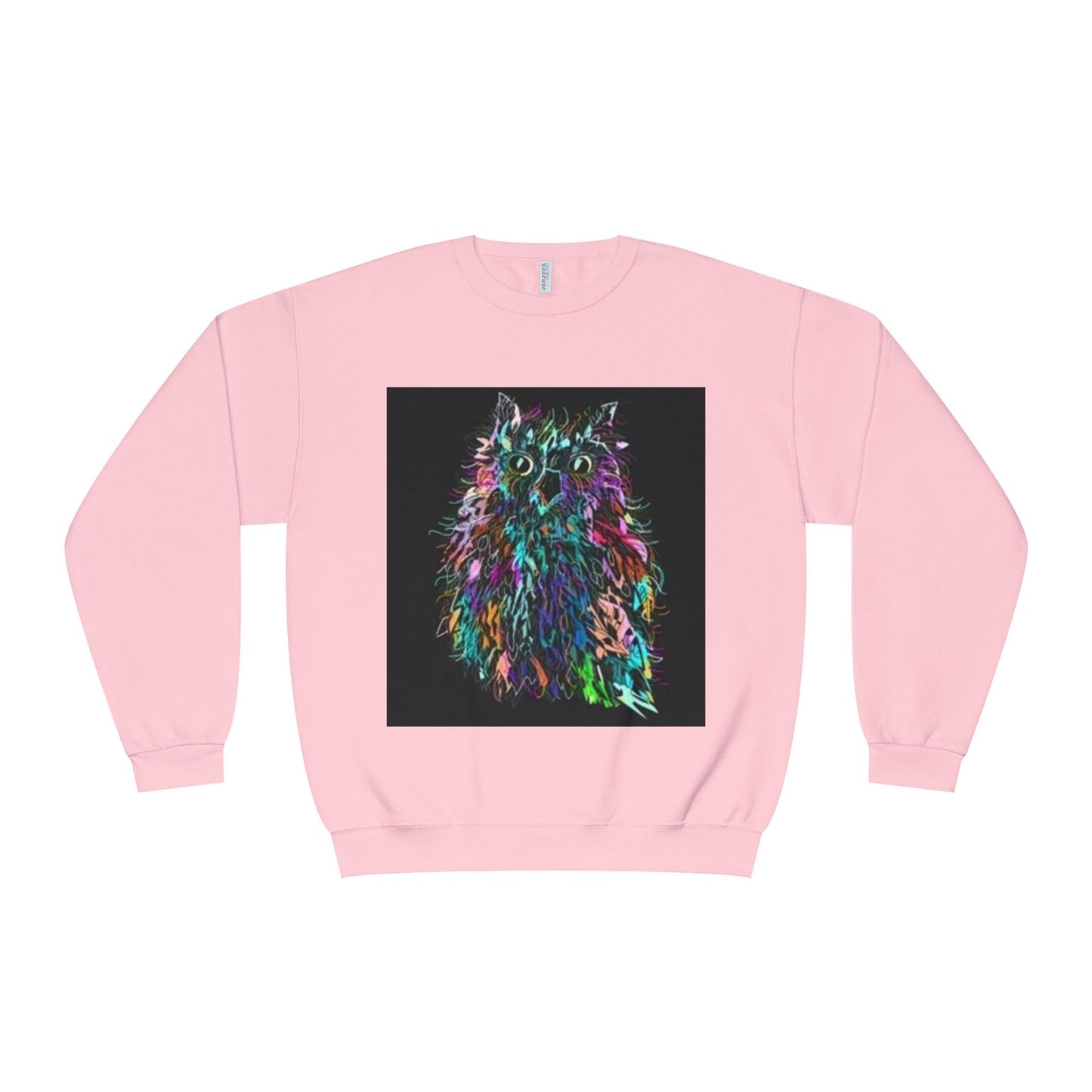 Colorful Cat Graphic Unisex Crewneck Sweatshirt