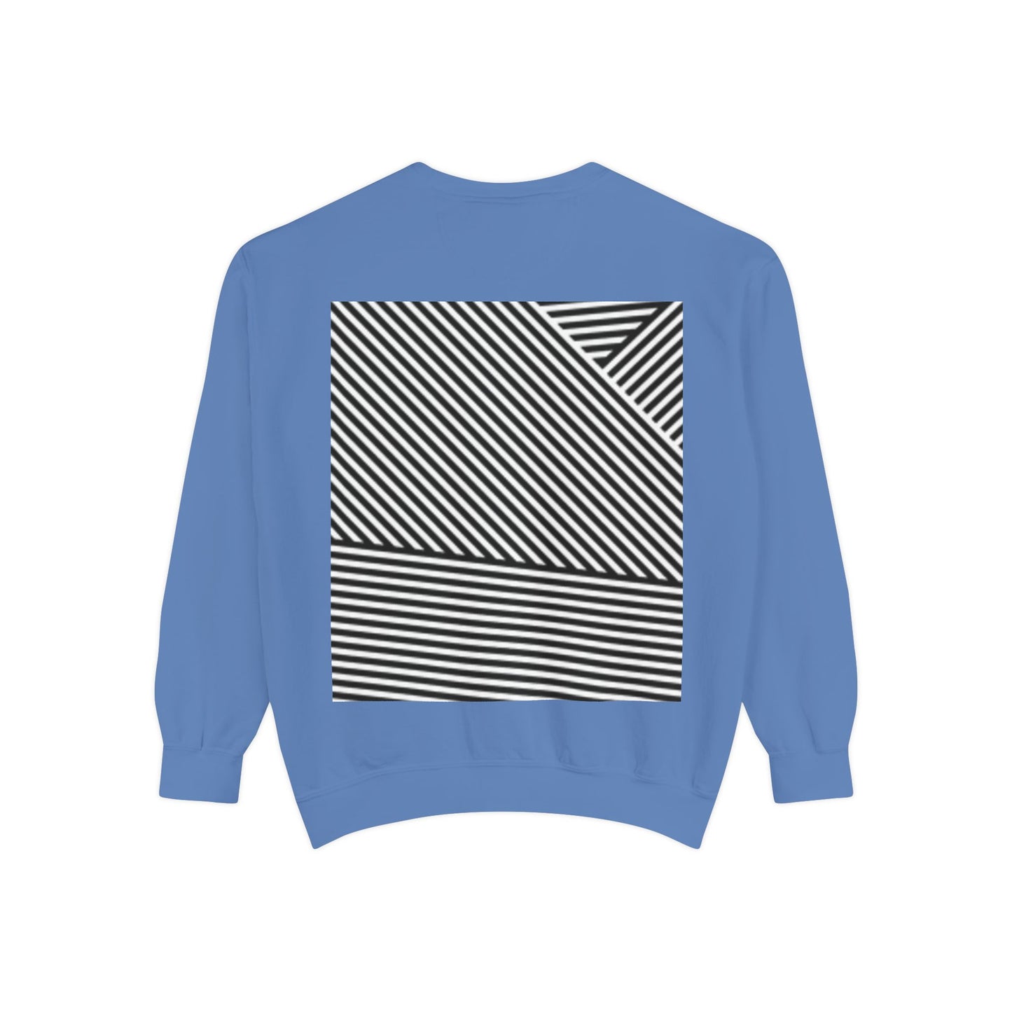 Unique Unisex Garment-Dyed Sweatshirt with Intricate Graphic Design
