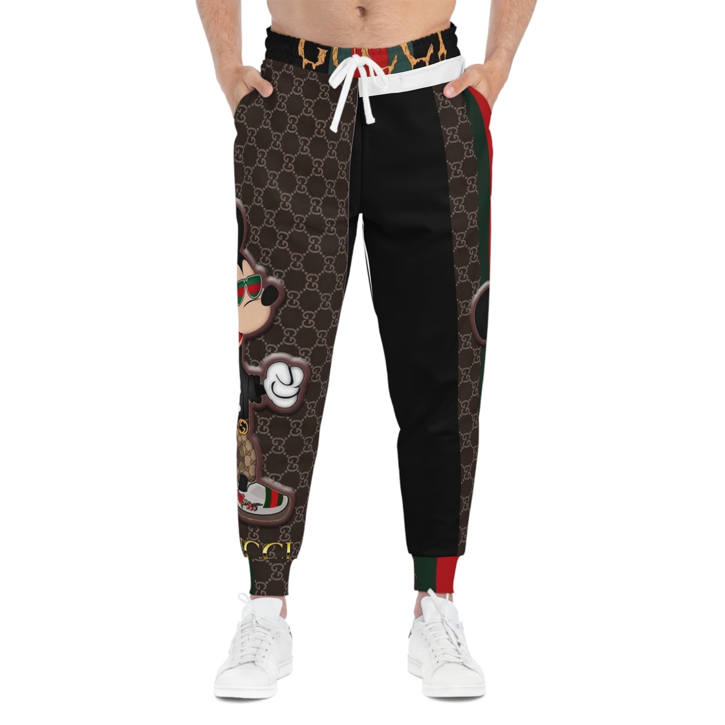 Gucci-Inspired Athletic Joggers - Trendy Sportswear for Fashion Enthusiasts