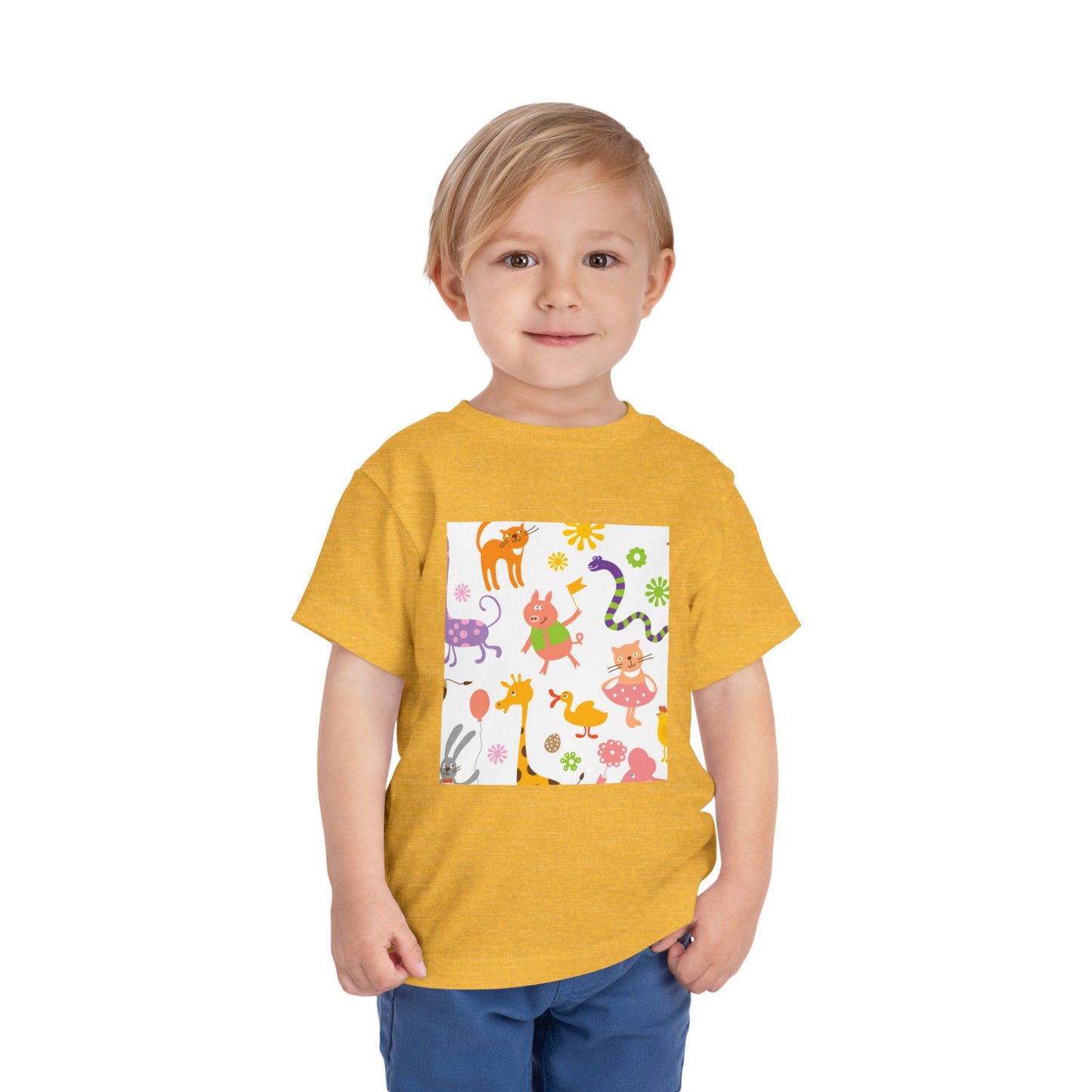 Playful Toddler Tee with Fun Animal Prints