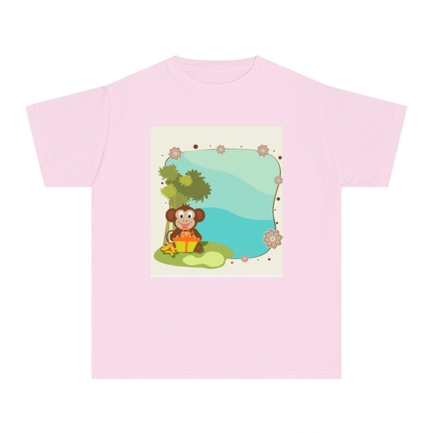 Cute Monkey Youth Midweight Tee - Perfect for Playful Days
