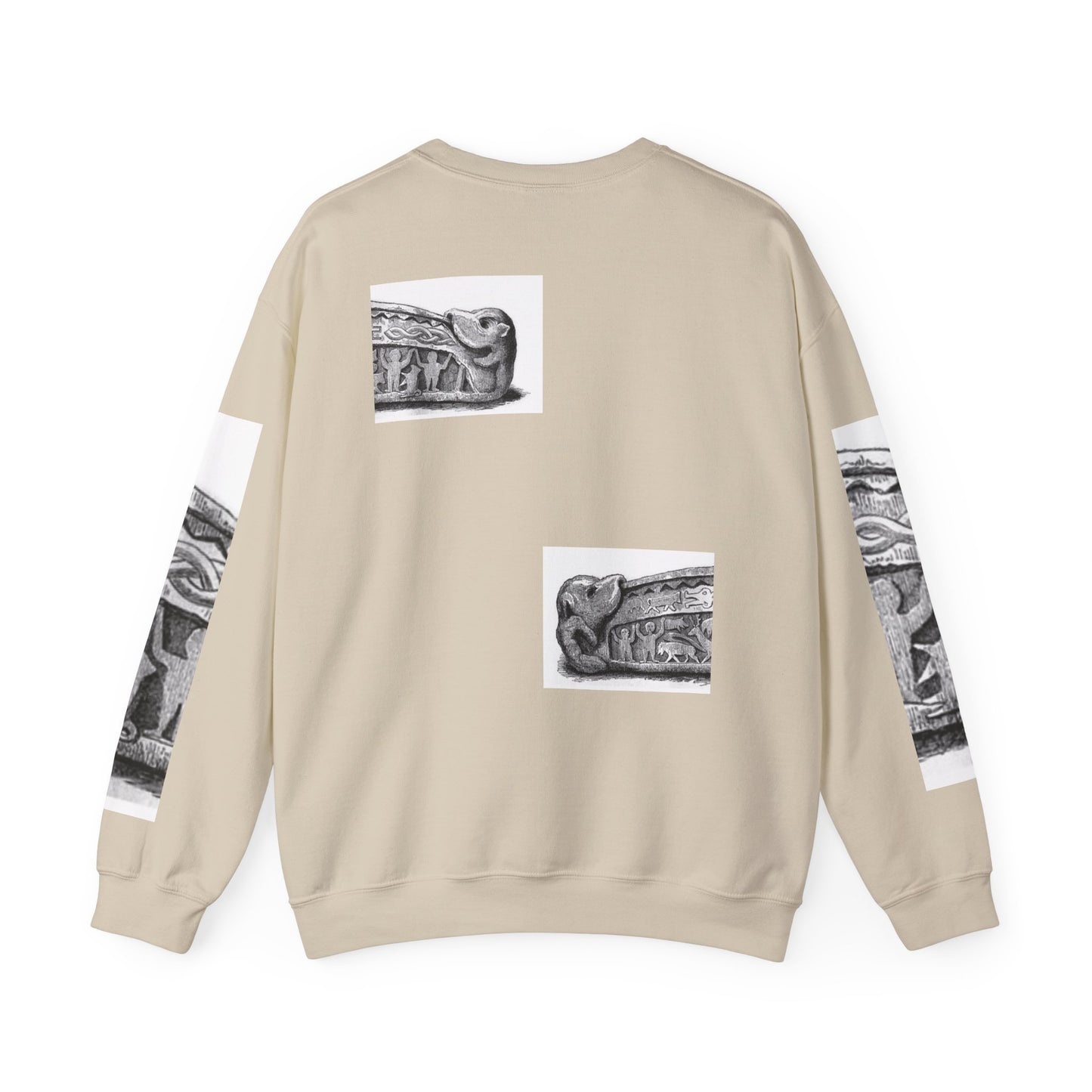Artistic Unisex Heavy Blend™ Crewneck Sweatshirt - Vintage-Inspired Graphic Design
