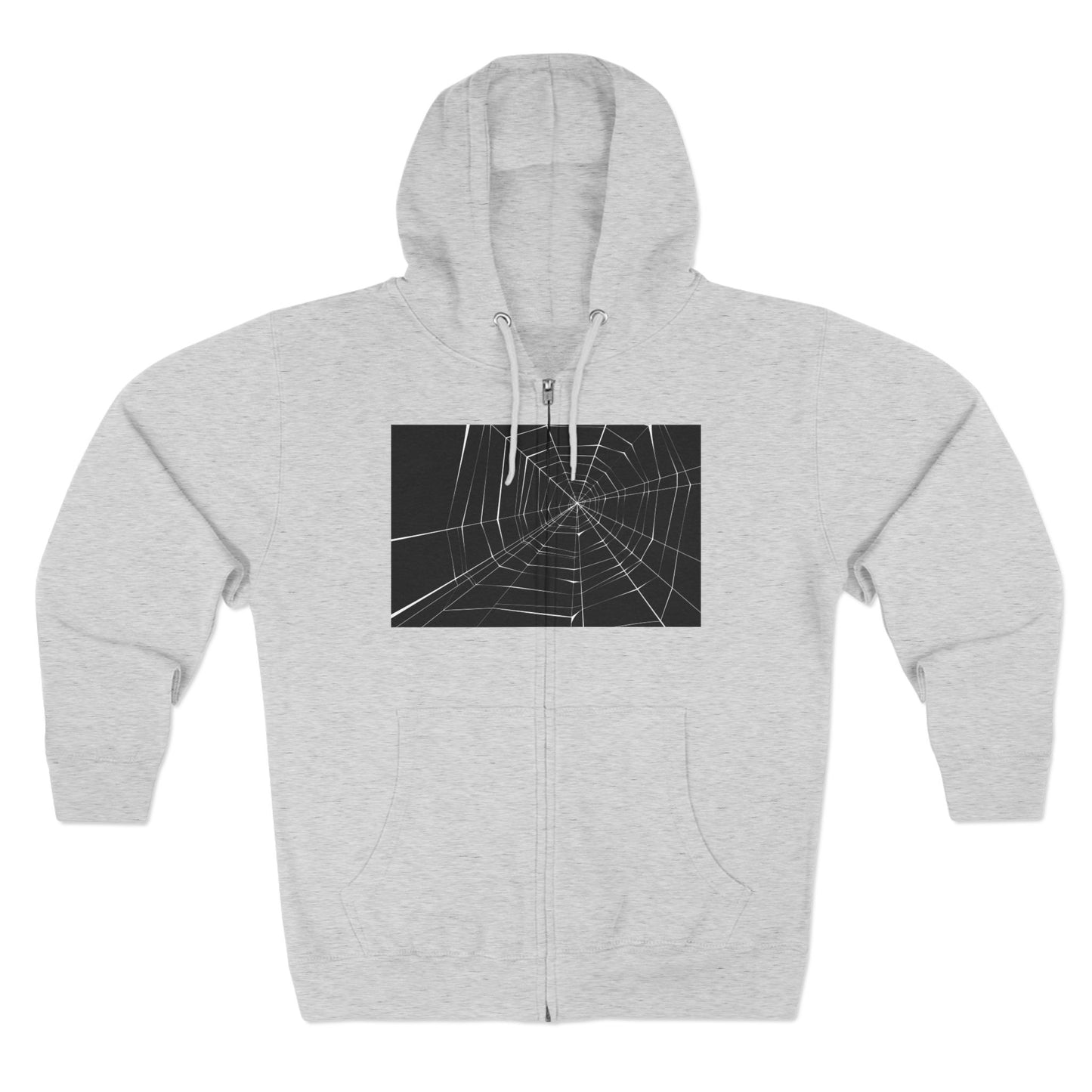 Sleek Spiderweb Unisex Zip Hoodie – Perfect for Halloween or Casual Wear
