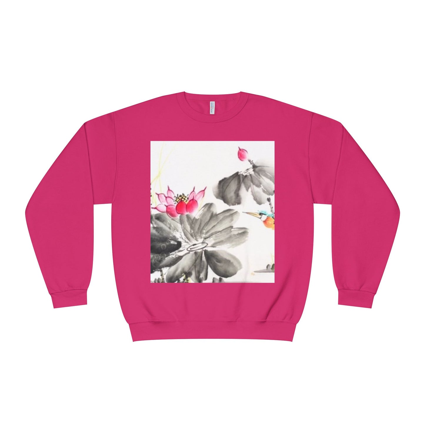 Lotus Blossom Unisex Crewneck Sweatshirt - Cozy Botanical Art Design