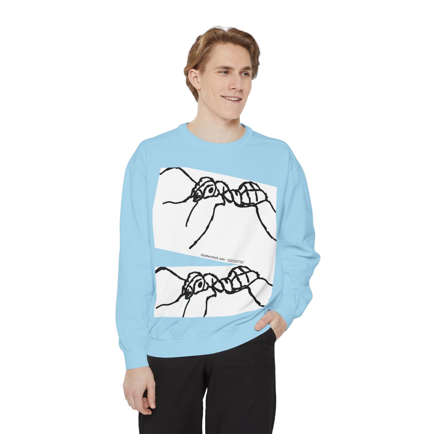 Ant-Inspired Unisex Garment-Dyed Sweatshirt - Unique Nature Lover Gift