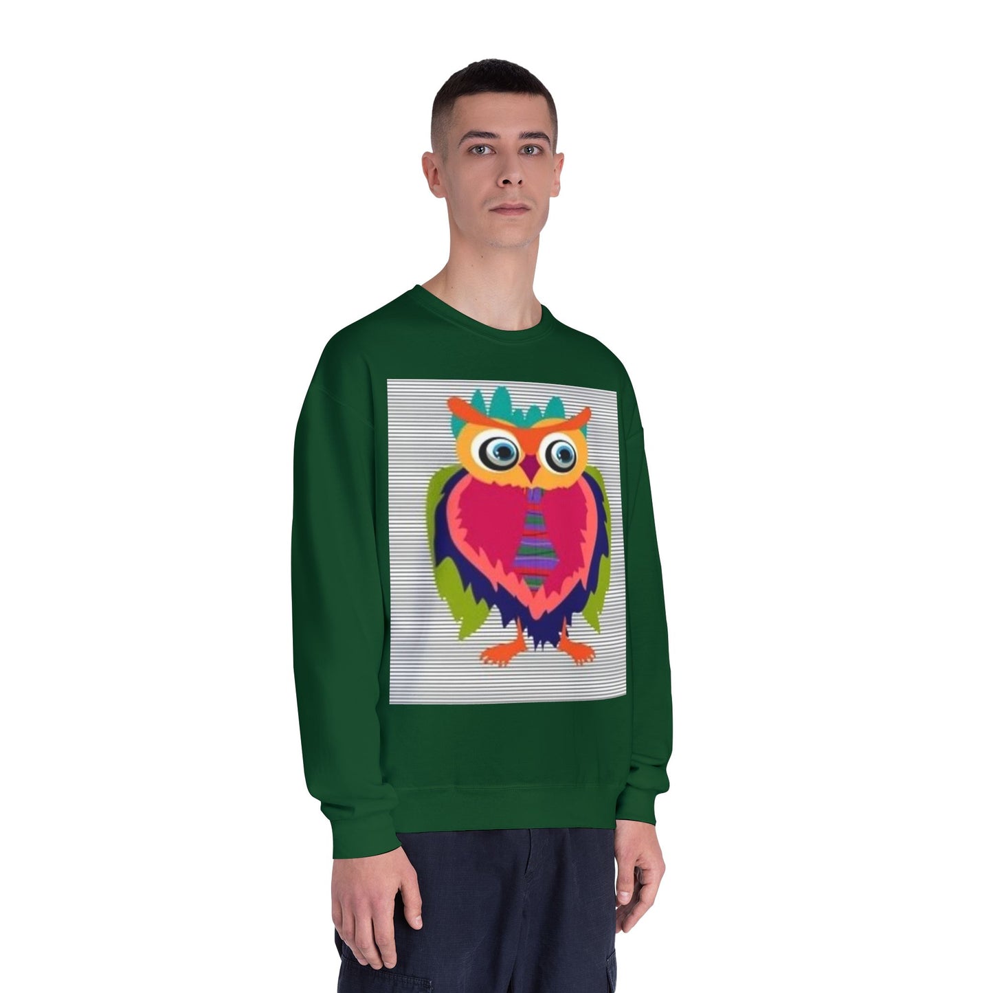Colorful Owl Sweatshirt - Unisex Crewneck