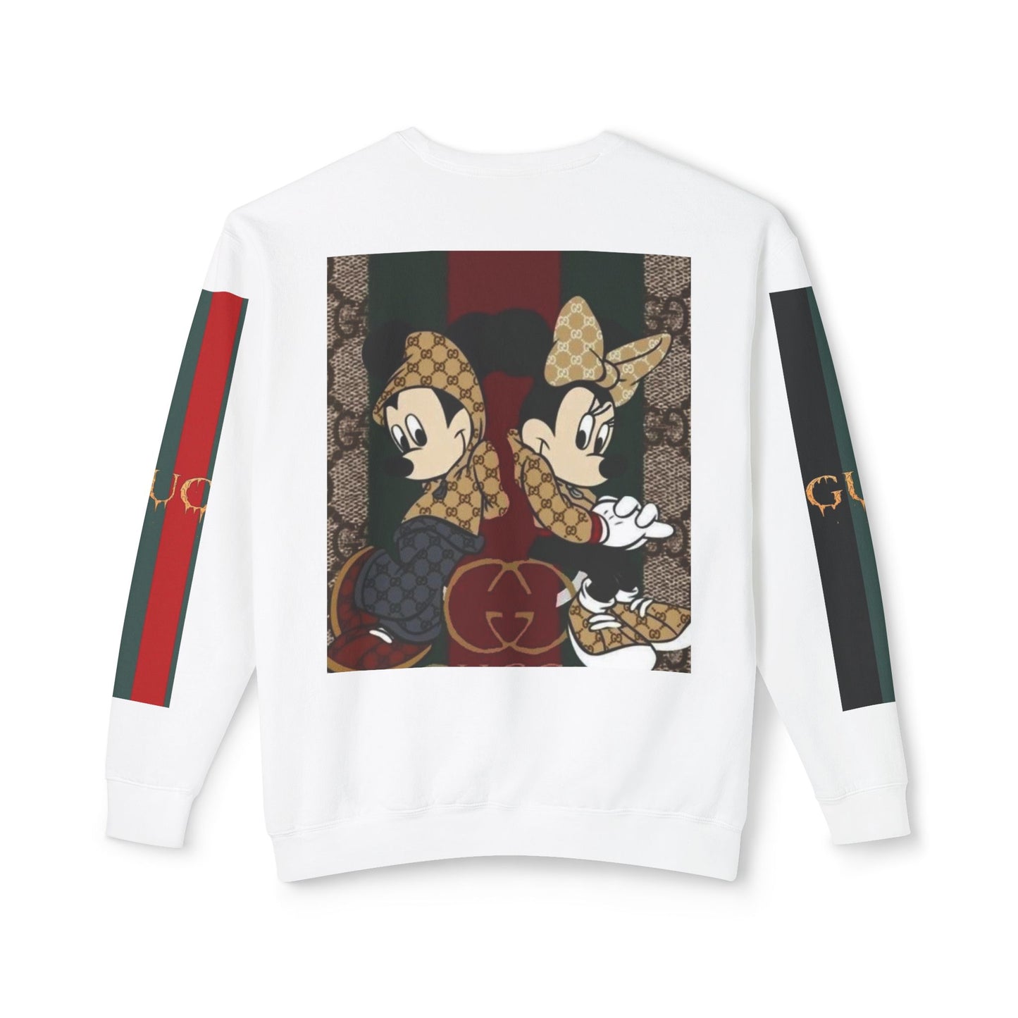 Gucci Inspired Unisex Crewneck Sweatshirt with Mickey & Minnie Design