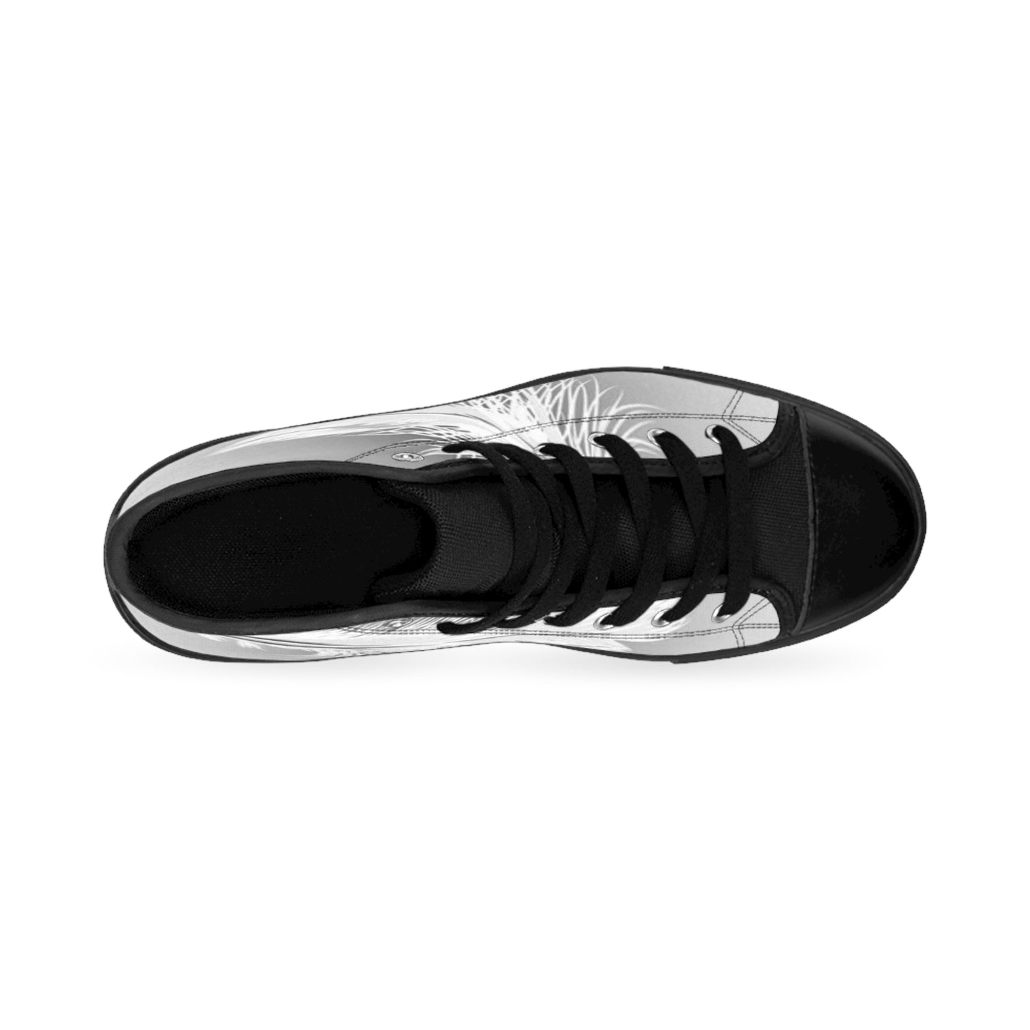 Men's Classic Sneakers with Feather Design - Stylish High-Top Casual Footwear