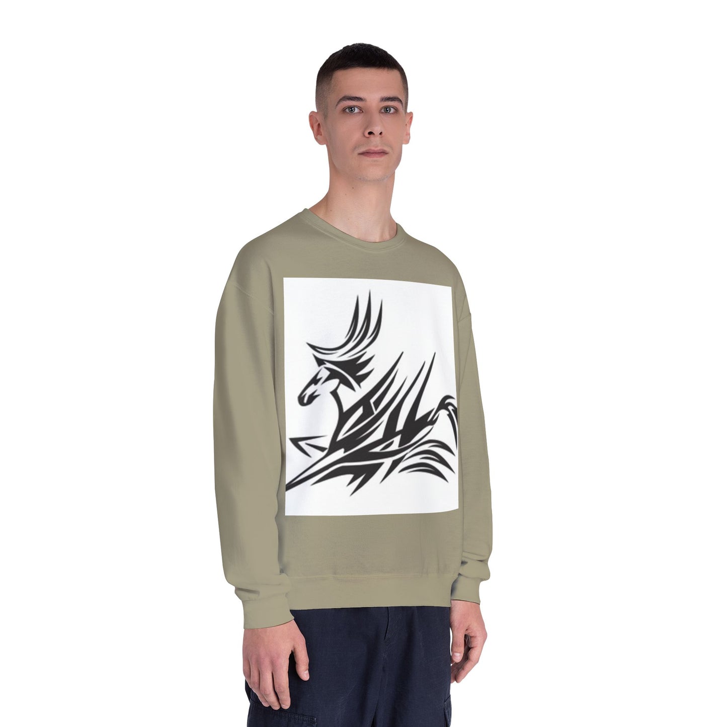 Trendy Tribal Design Unisex Crewneck Sweatshirt - Perfect for Casual Wear & Gifting