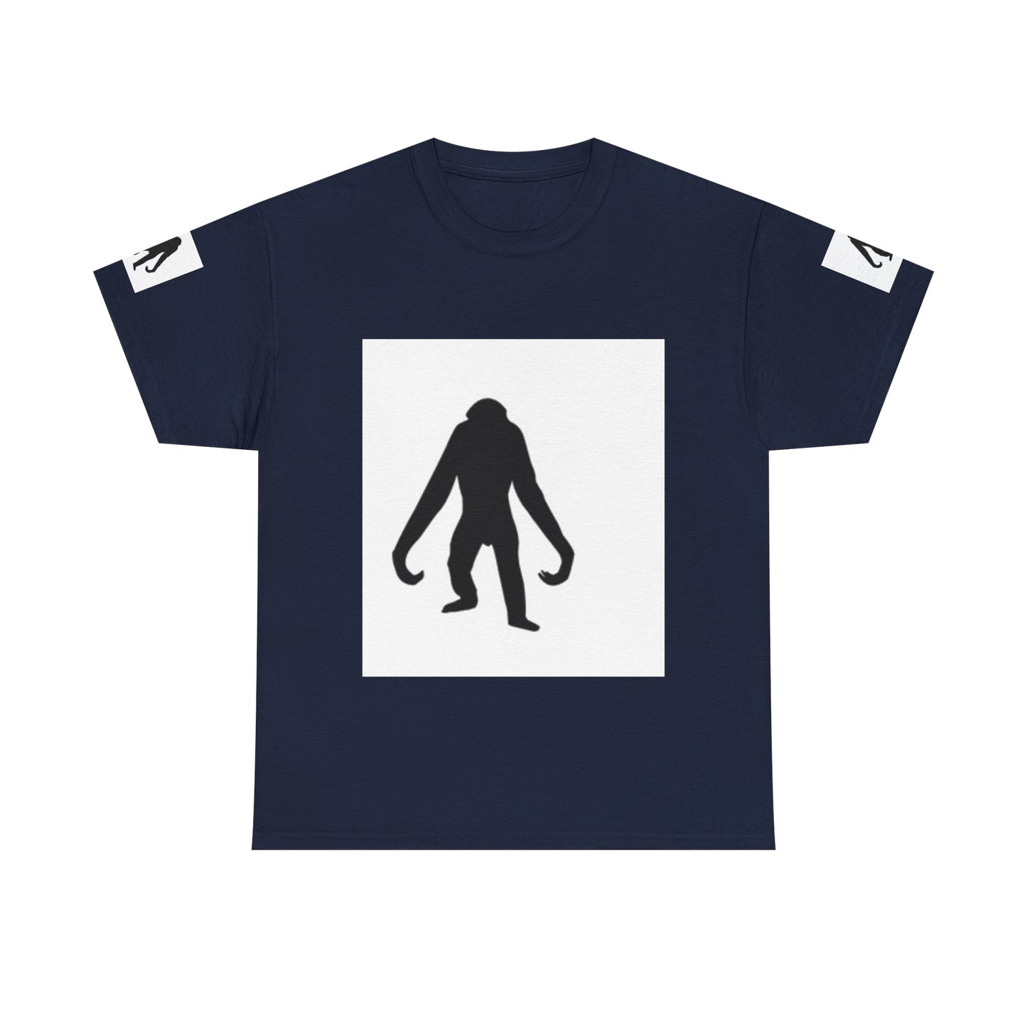 Unisex Heavy Cotton Tee - Bold Monkey Silhouette Tee for Animal Lovers