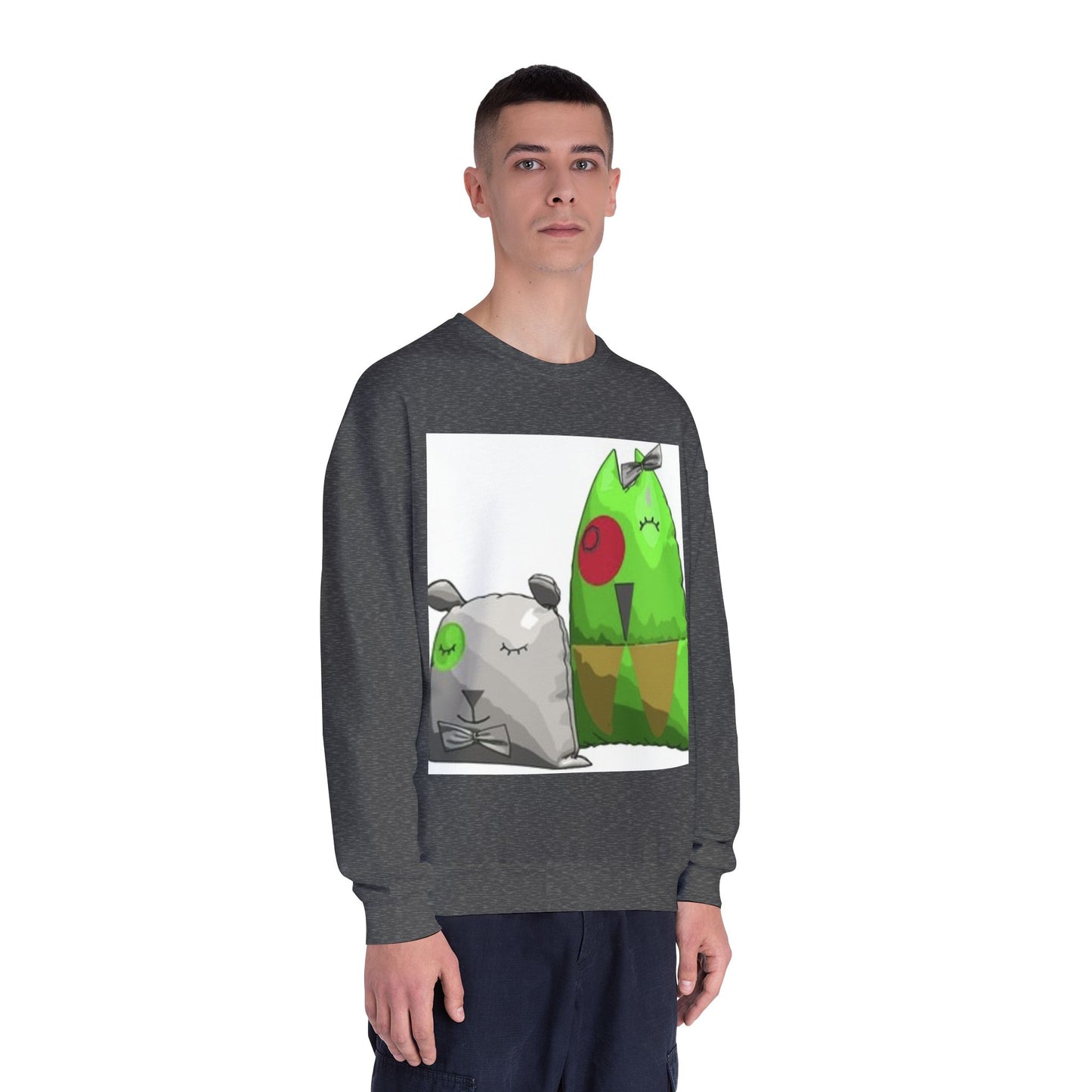 Cute Cartoon Monsters Unisex Crewneck Sweatshirt - Cozy Fun for All Ages