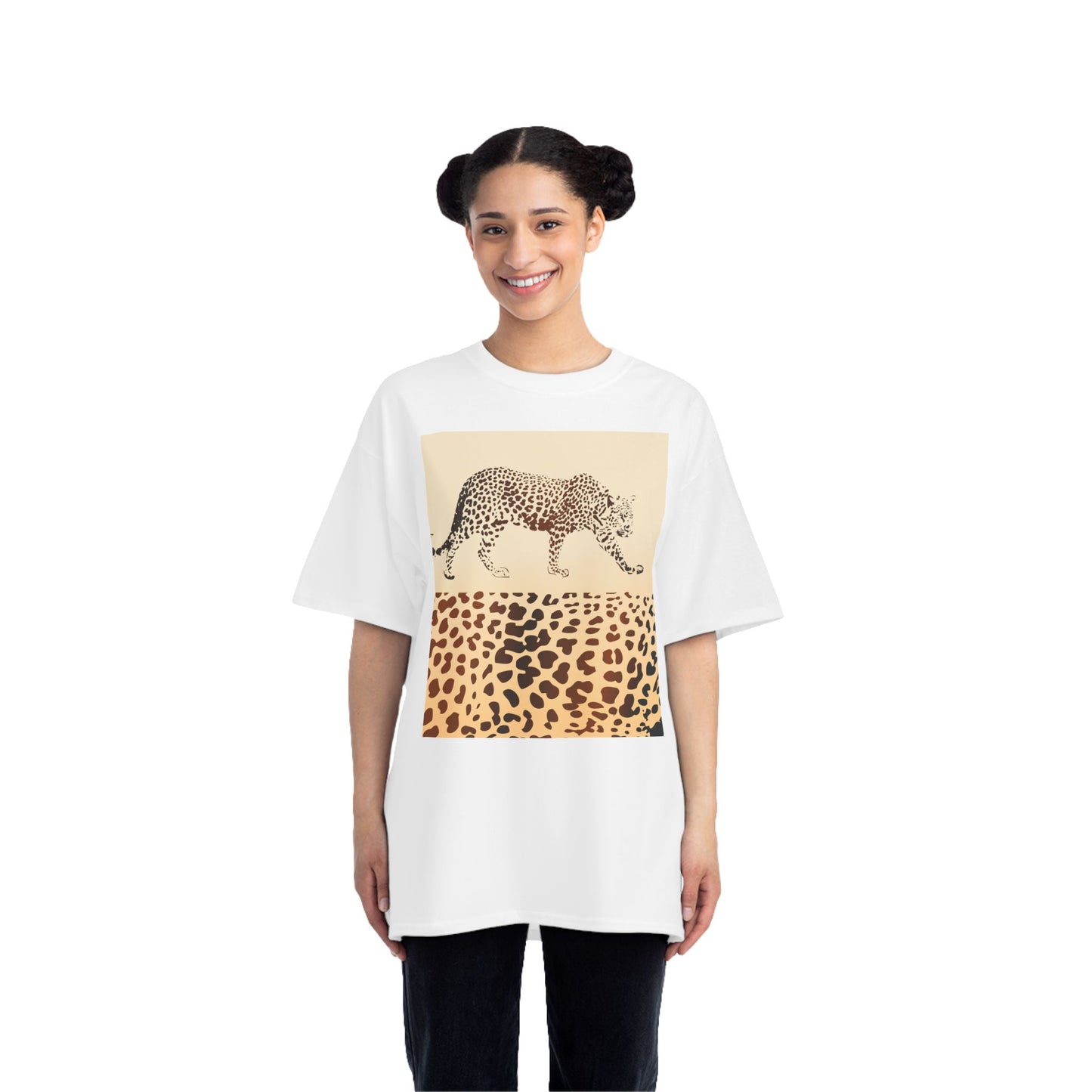 Wild Leopard Print Short-Sleeve T-Shirt for Animal Lovers