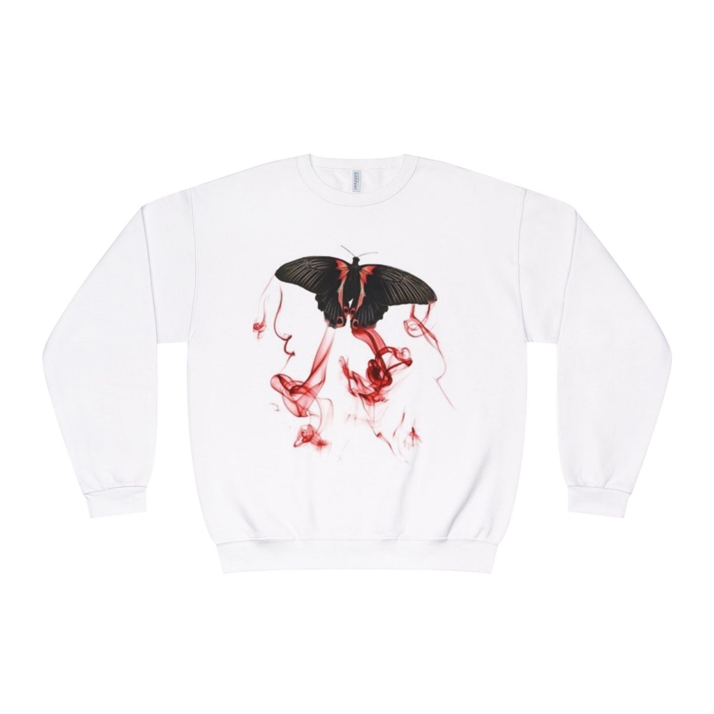 Unisex Crewneck Sweatshirt with Artistic Butterfly Design – Perfect for Fall Style & Gifts
