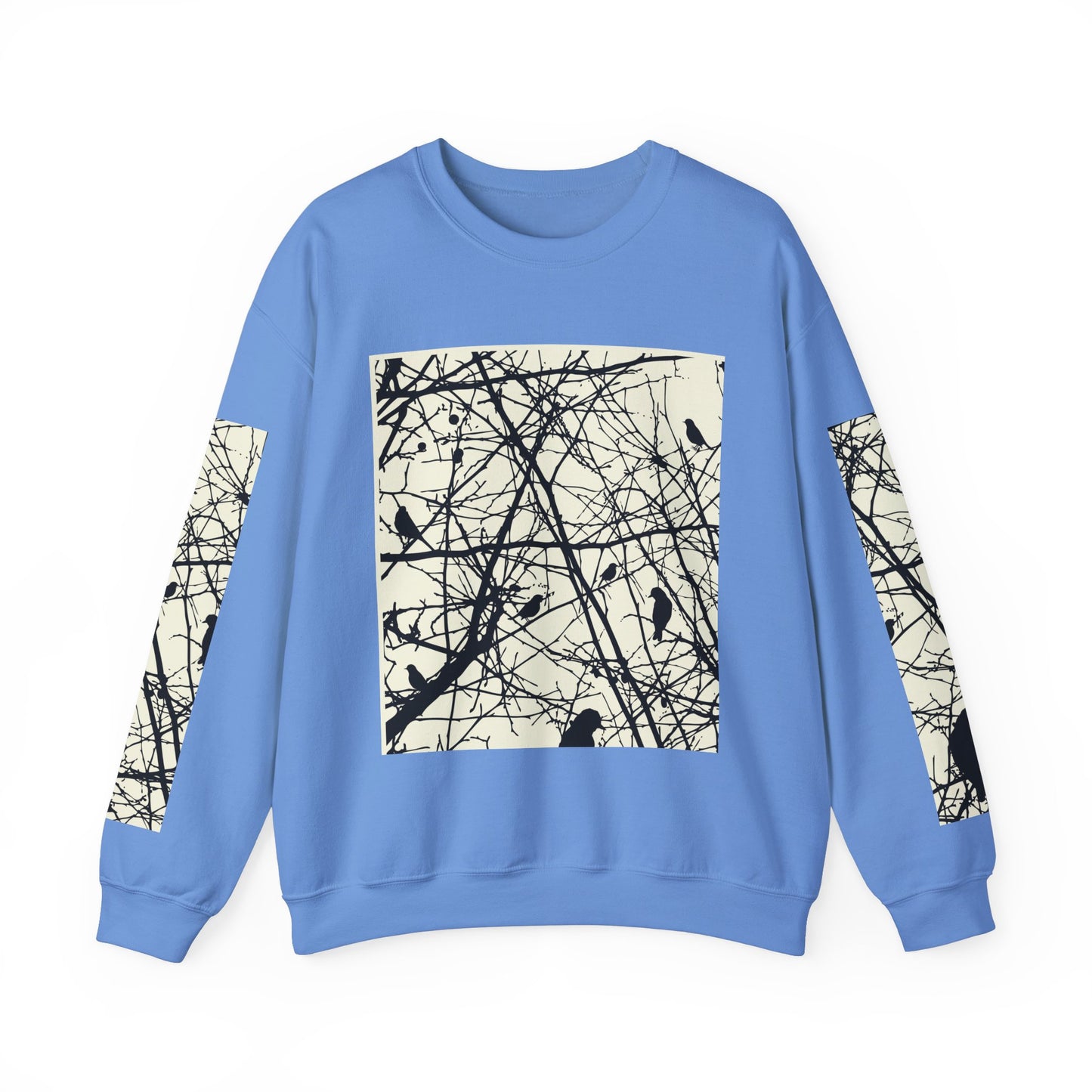 Nature-Inspired Unisex Crewneck Sweatshirt with Bird Print