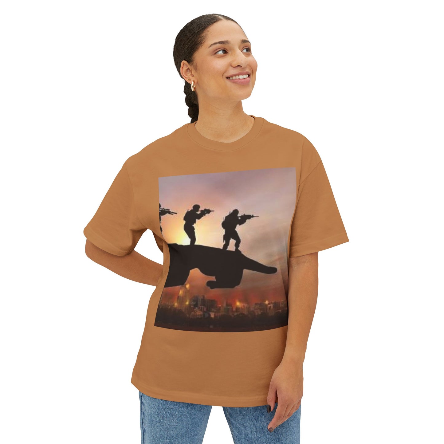 Epic Adventure Unisex Oversized Boxy Tee - Bold Graphic Design