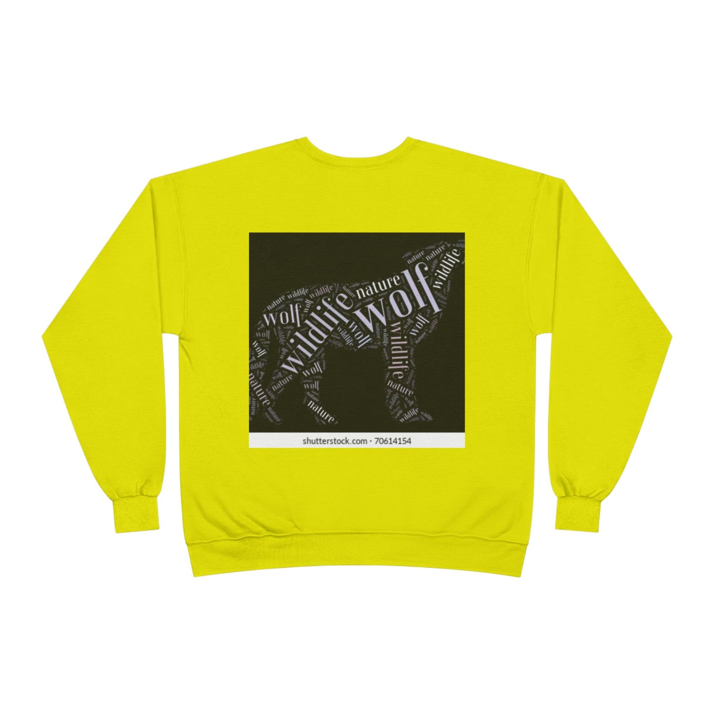 Unisex Eco-Friendly Wolf Graphic Crewneck Sweatshirt - Nature Lover Gift