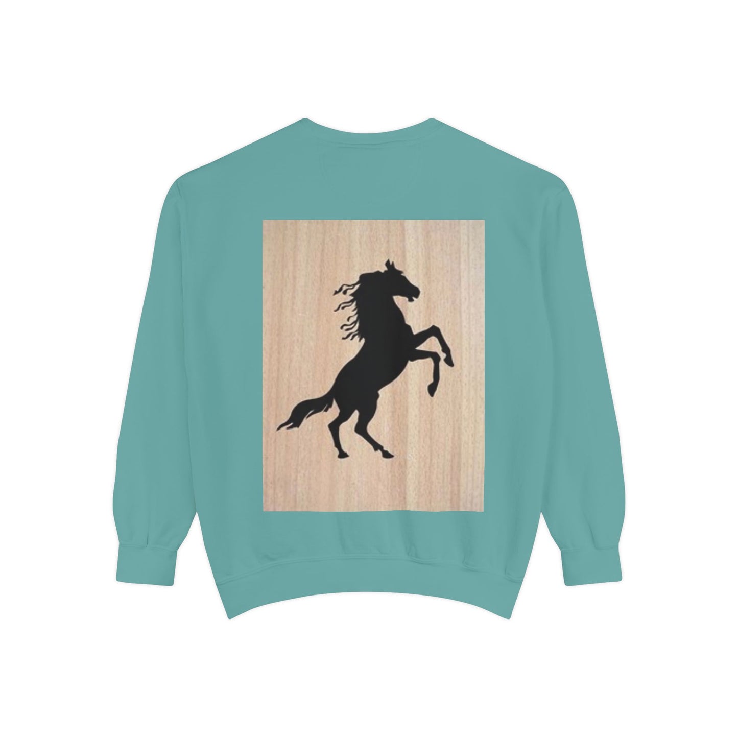 Equestrian Spirit Unisex Garment-Dyed Sweatshirt - Bold Horse Design