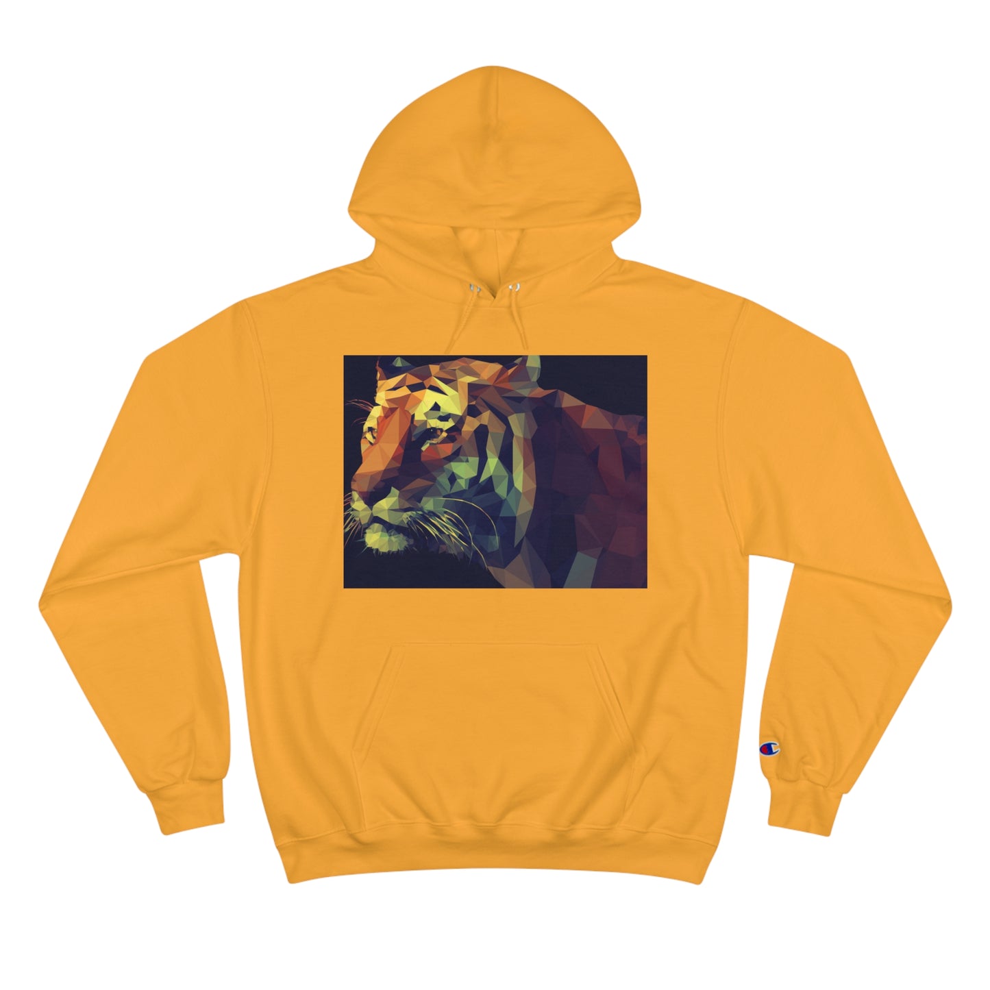 Champion Hoodie with Abstract Tiger Design - Perfect for Animal Lovers