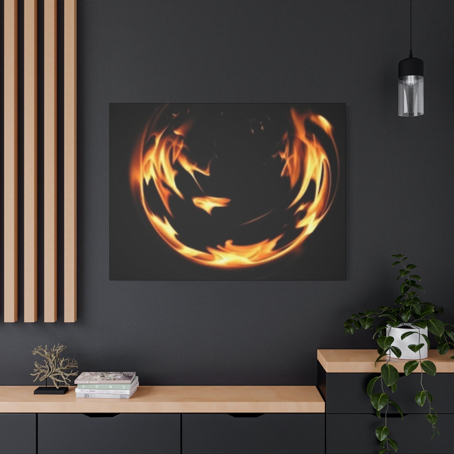 Fire Swirl Matte Canvas Art - Stretched 1.25" Gallery Wrap