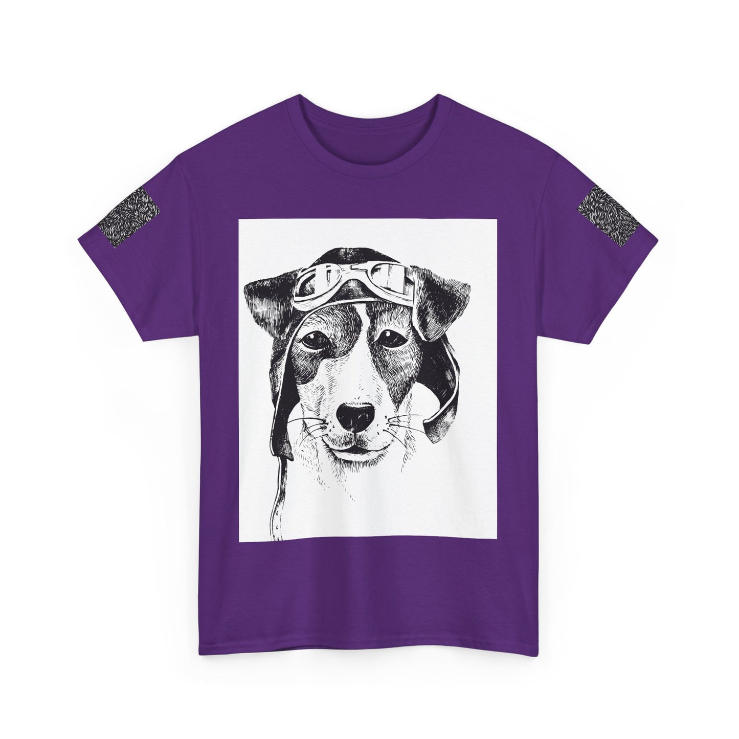 Vintage Aviator Dog Unisex Heavy Cotton Tee