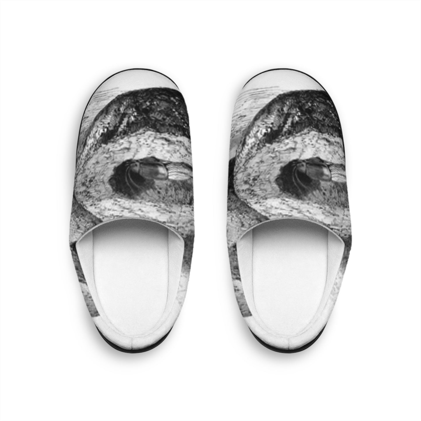 Cozy Black & White Men's Indoor Slippers - Comfortable Home Footwear