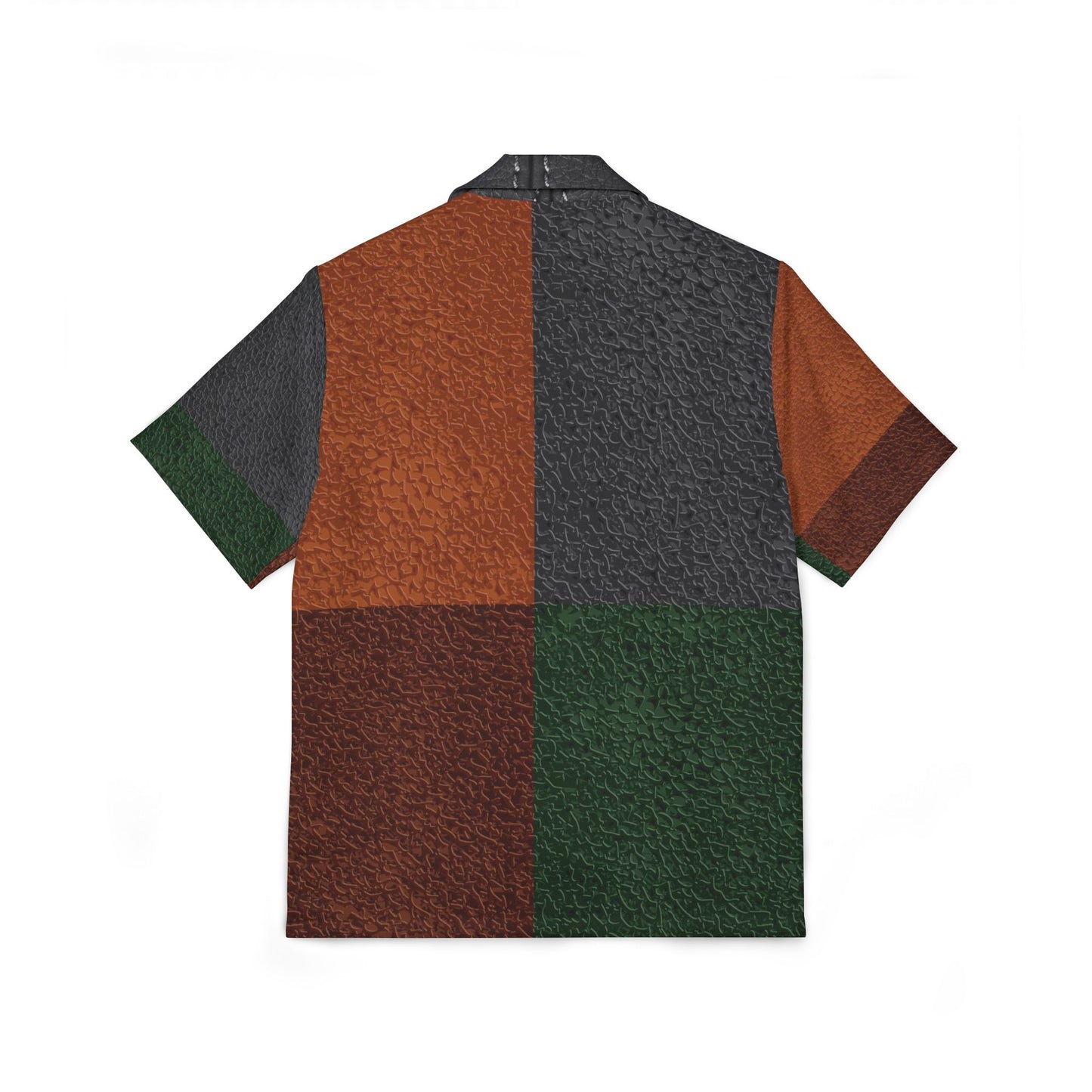 Men's Hawaiian Camp Shirt - Earthy Tones for Casual Summer Vibes