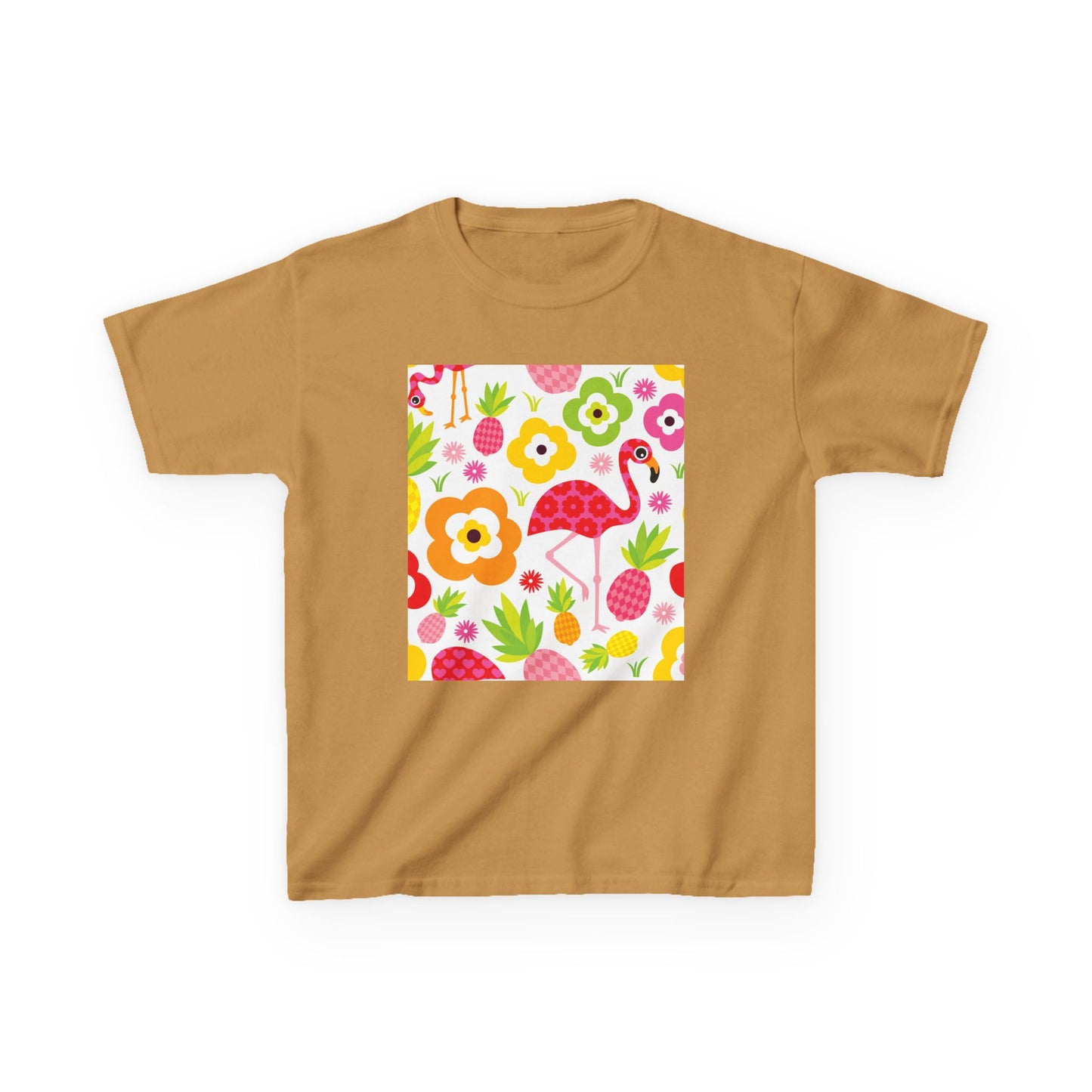 Kids Tropical Flamingo Tee - Fun & Colorful Cotton Shirt for Summer Adventures