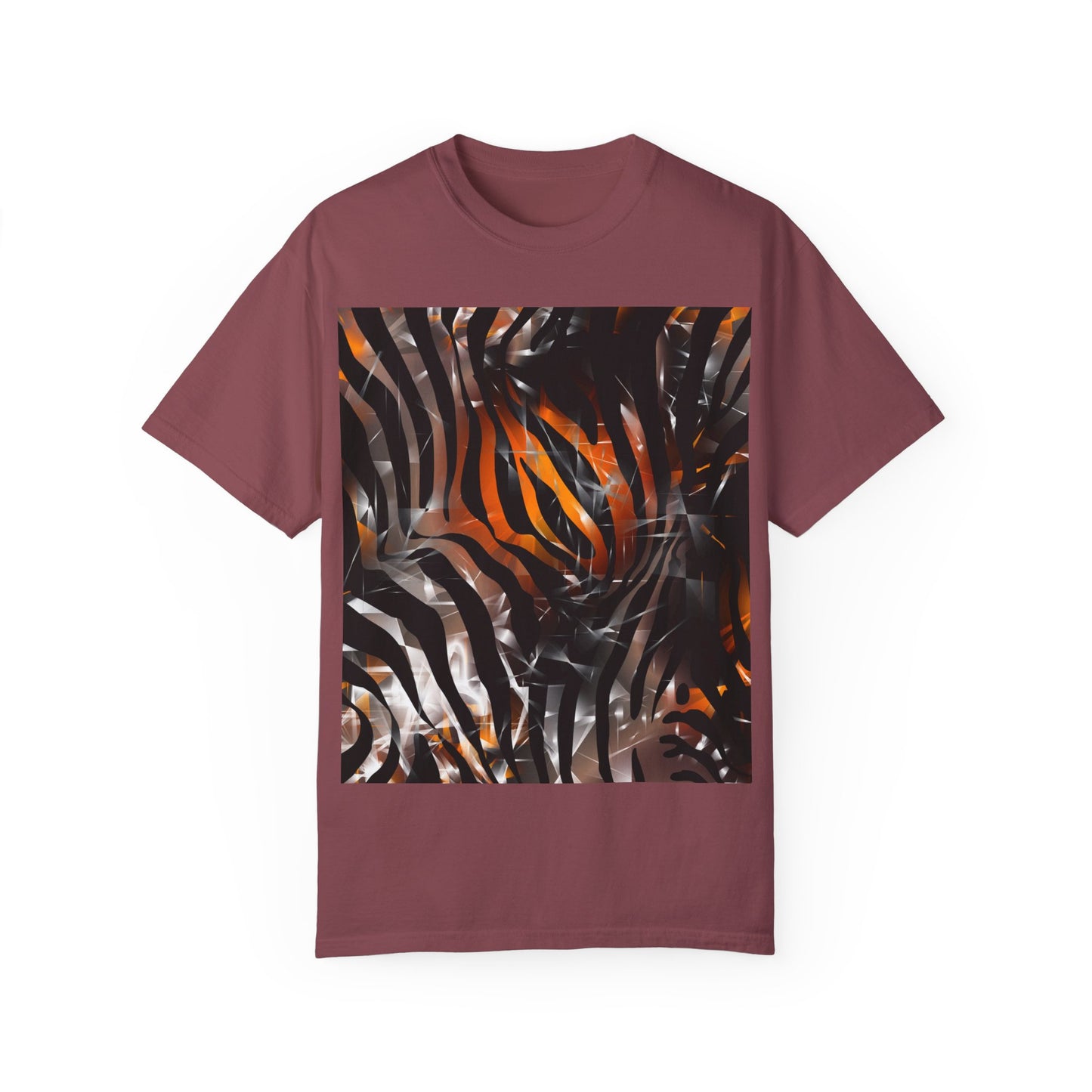 Vibrant Jungle Print Unisex Garment-Dyed T-Shirt