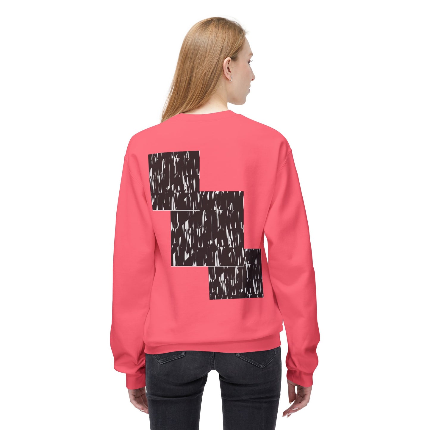 Modern Abstract Fleece Crewneck Sweatshirt - Cozy Unisex Apparel