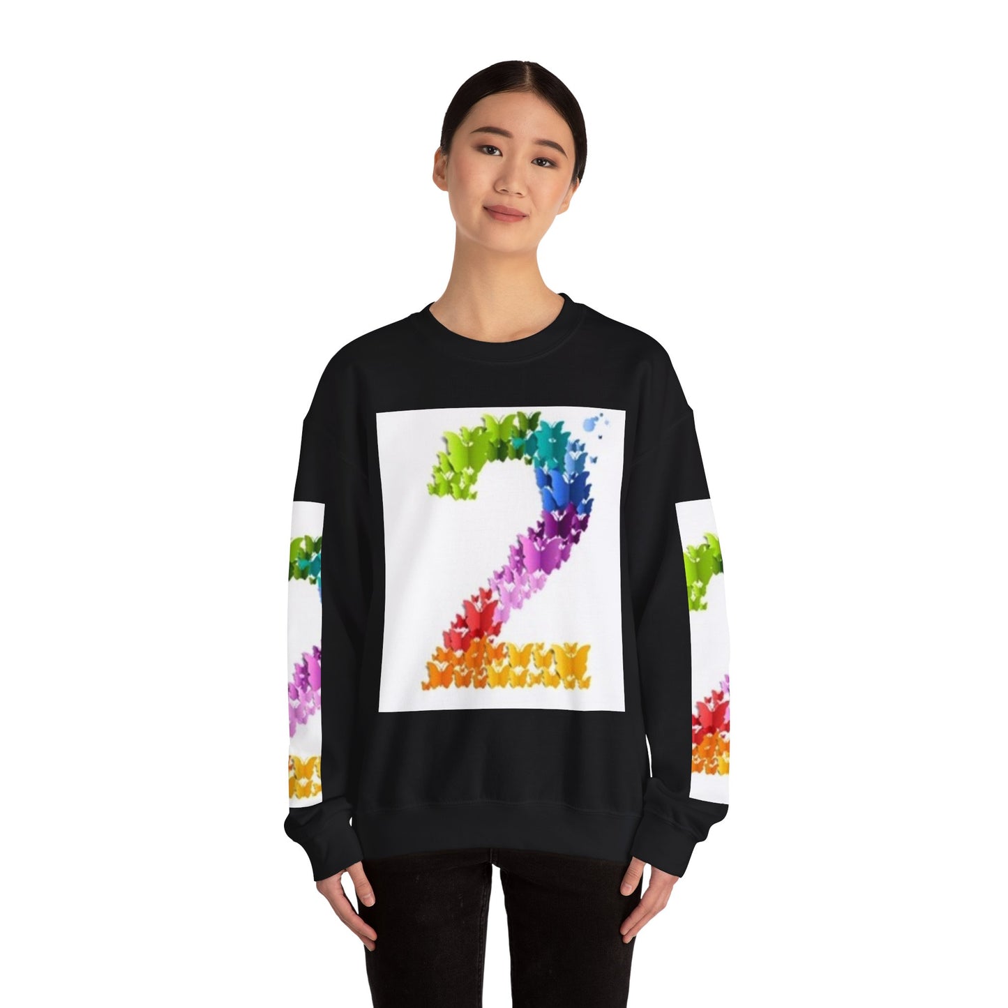 Colorful Floral Number 2 Sweatshirt for Celebrations